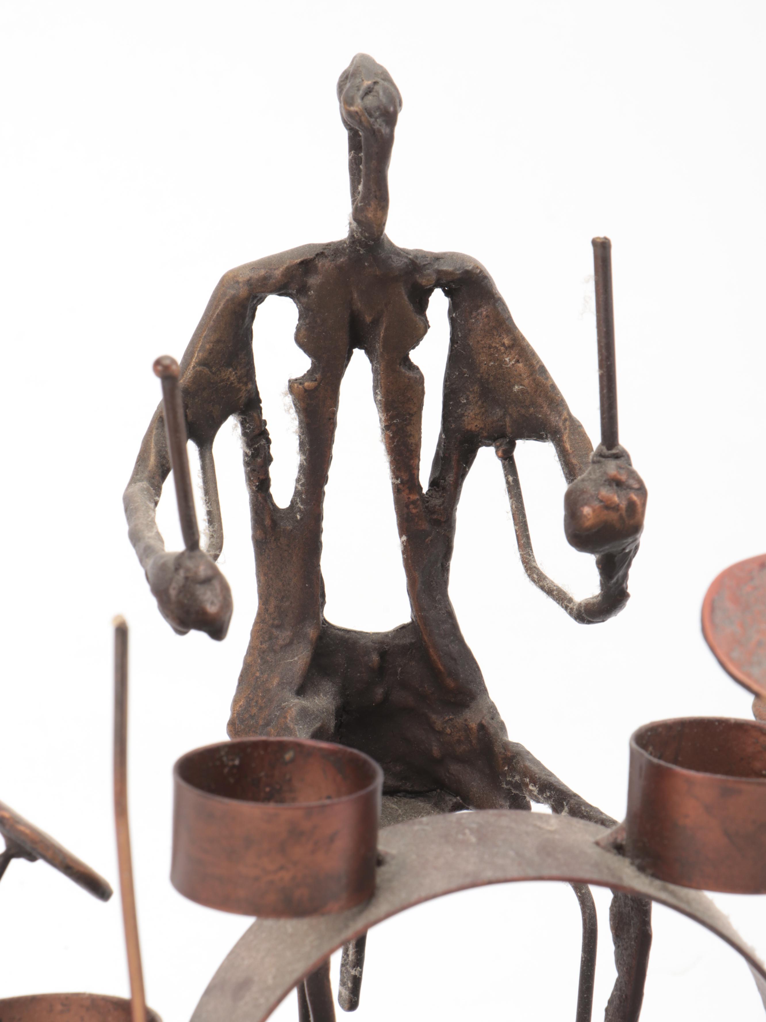 Metal Bass and Drum Player Figures