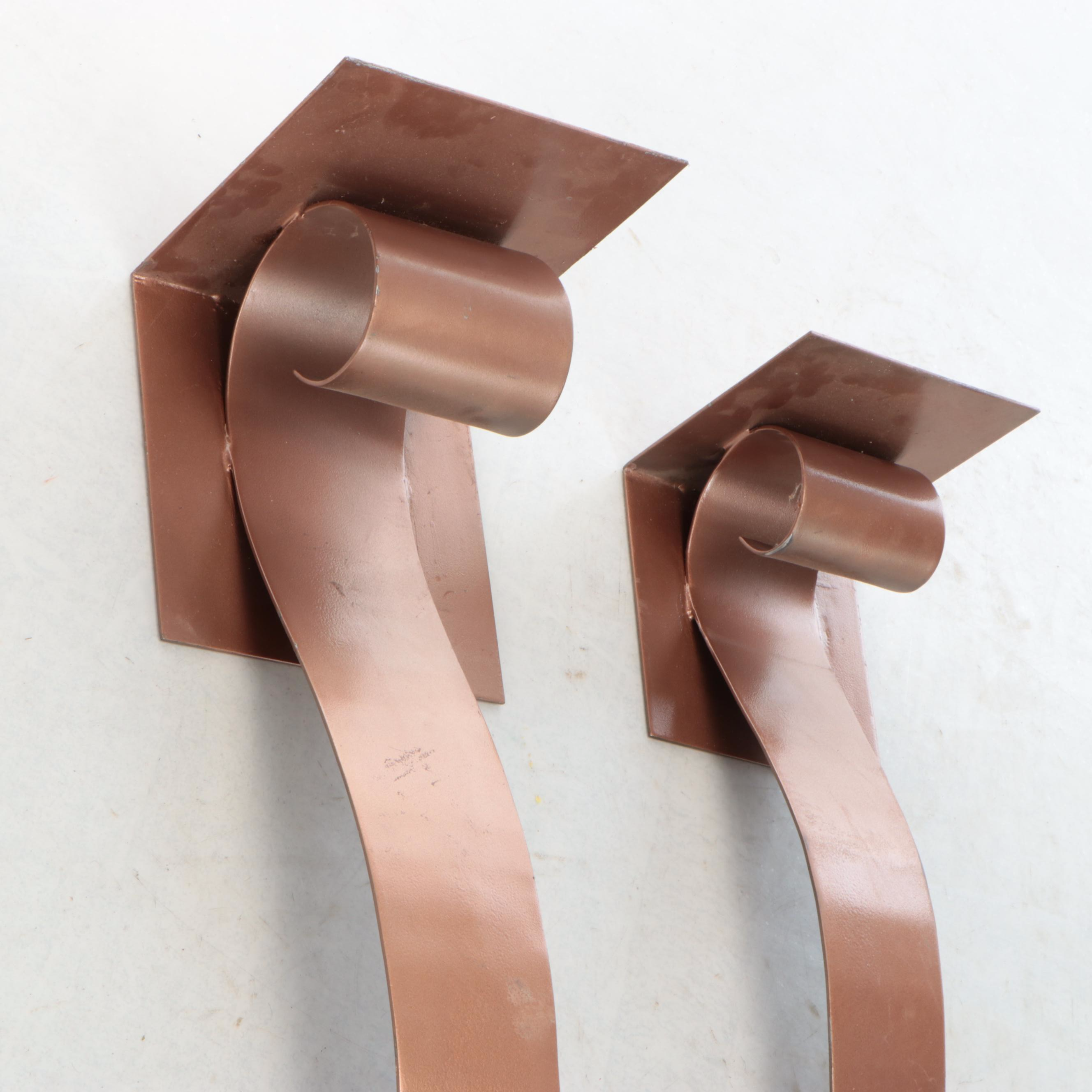 Contemporary Scrolled Metal Corbel Shelves