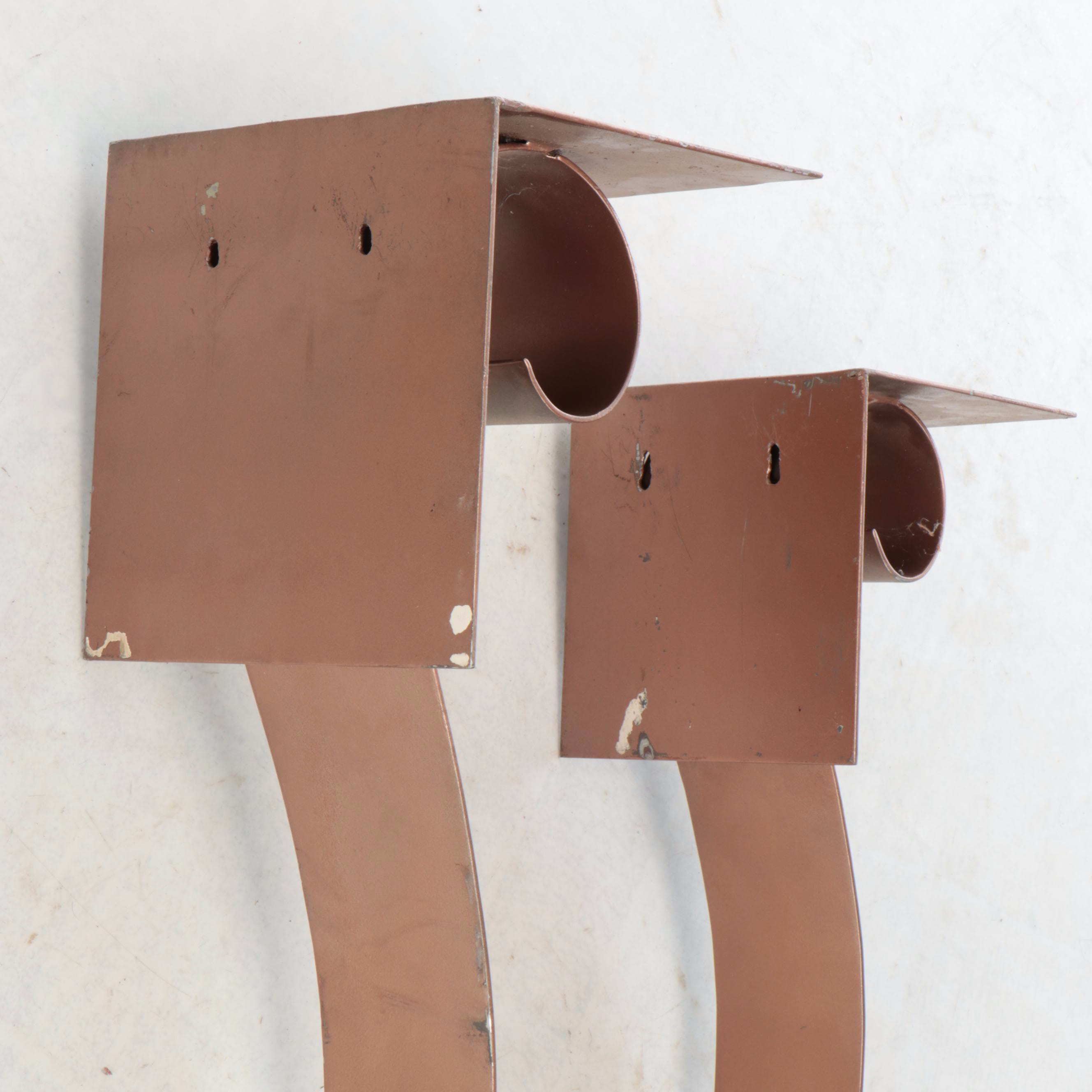 Contemporary Scrolled Metal Corbel Shelves