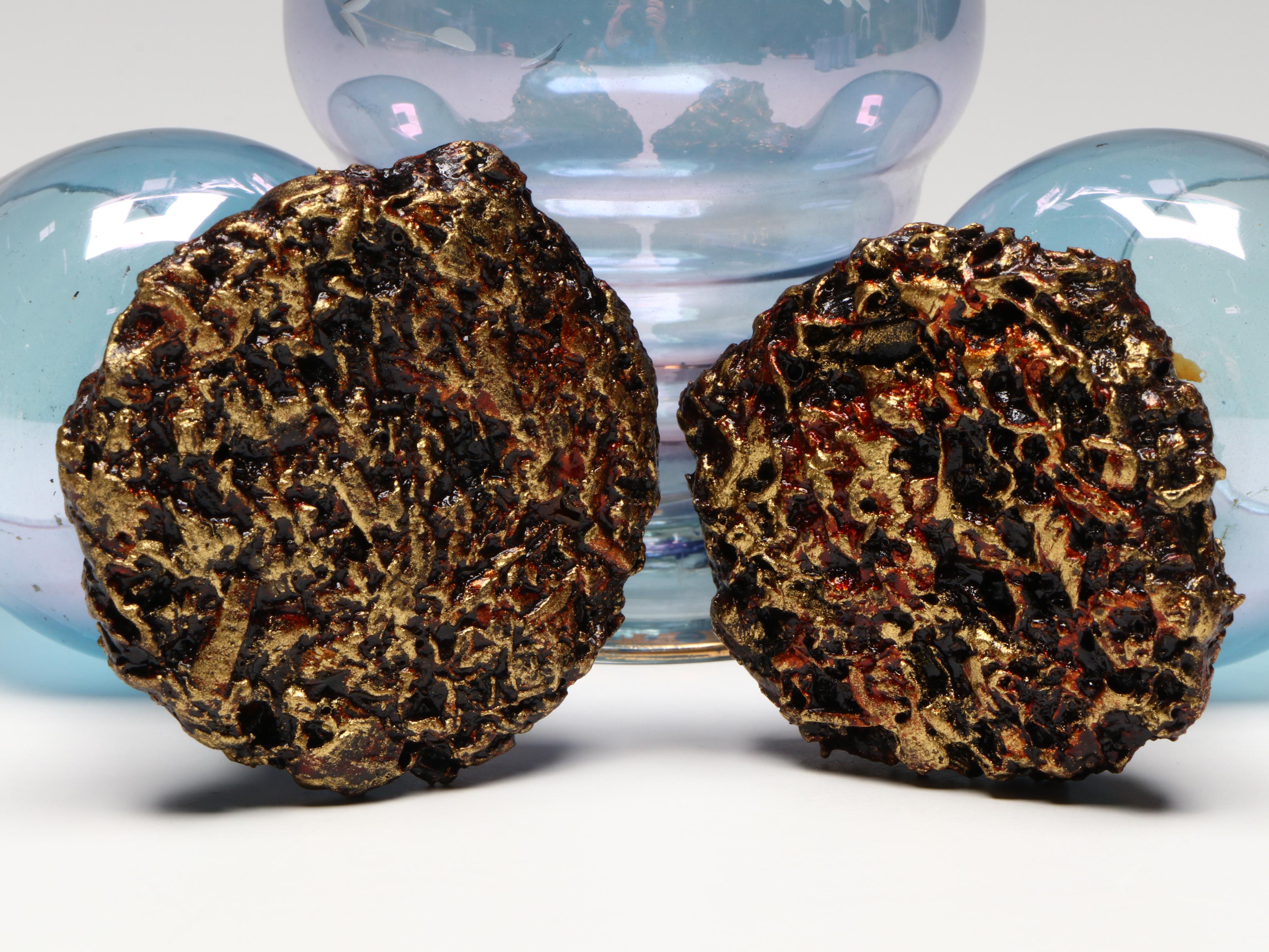 MCM Style Floral Glass Decanter and Shot Glasses with Wood Base Wine Glasses