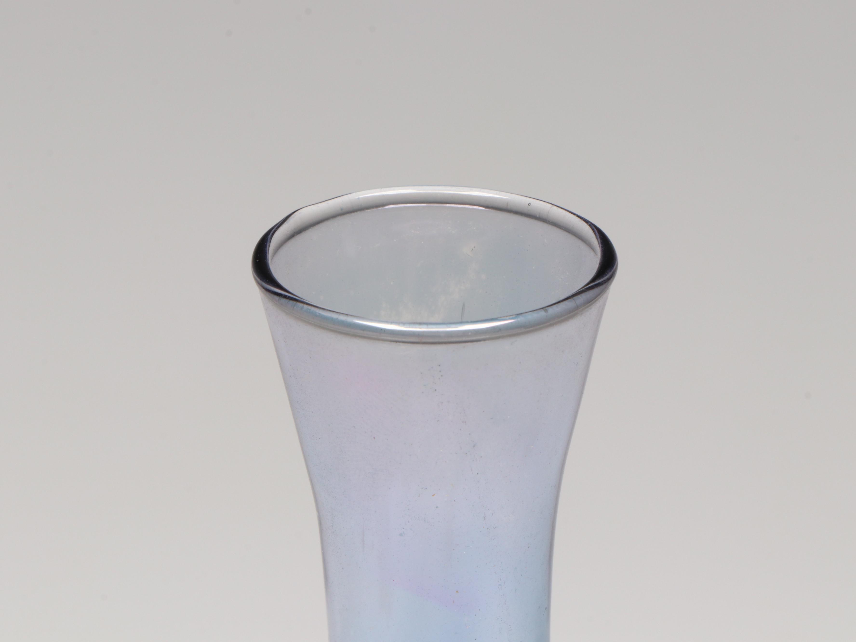 MCM Style Floral Glass Decanter and Shot Glasses with Wood Base Wine Glasses