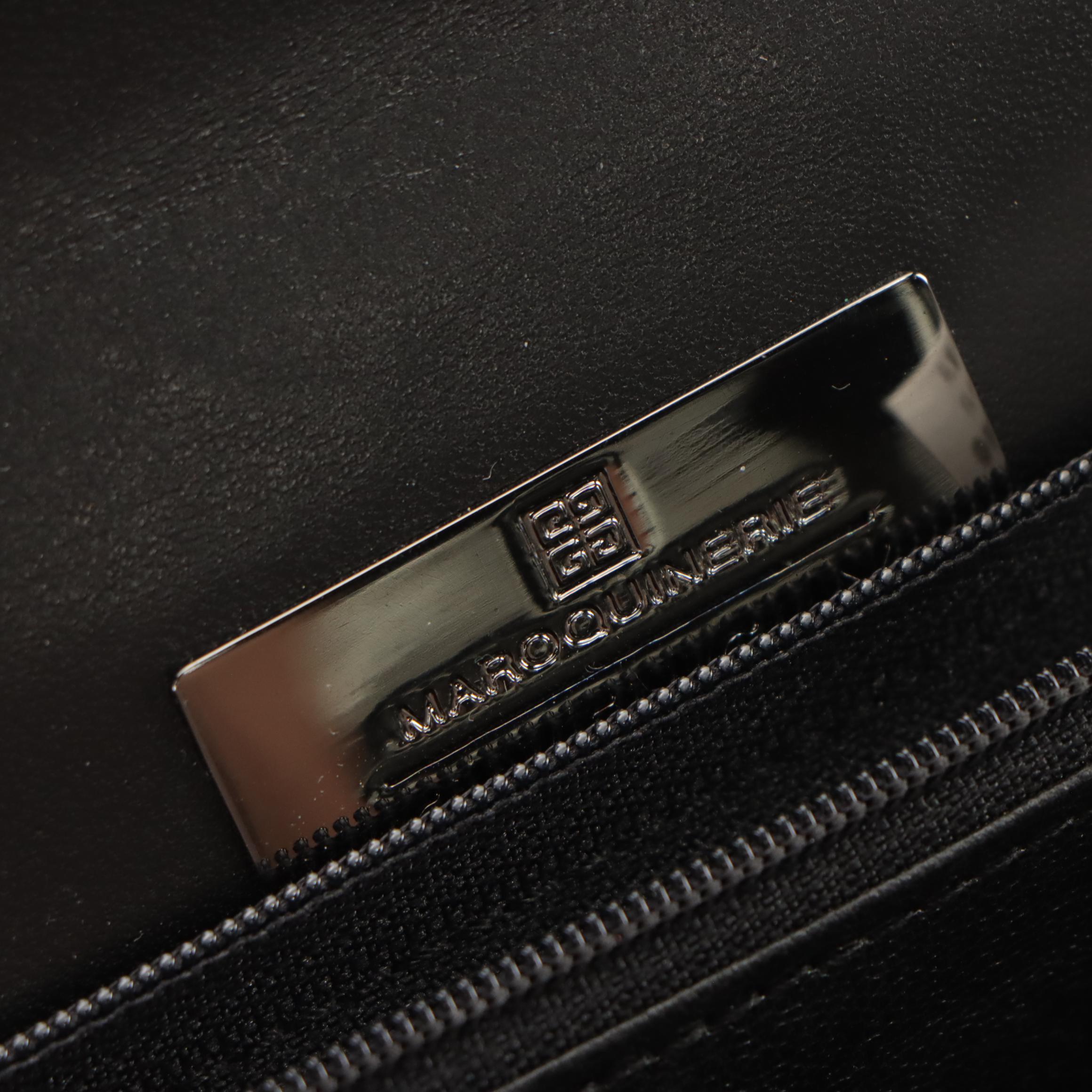 Givenchy Double Strap Handbag in Black Leather