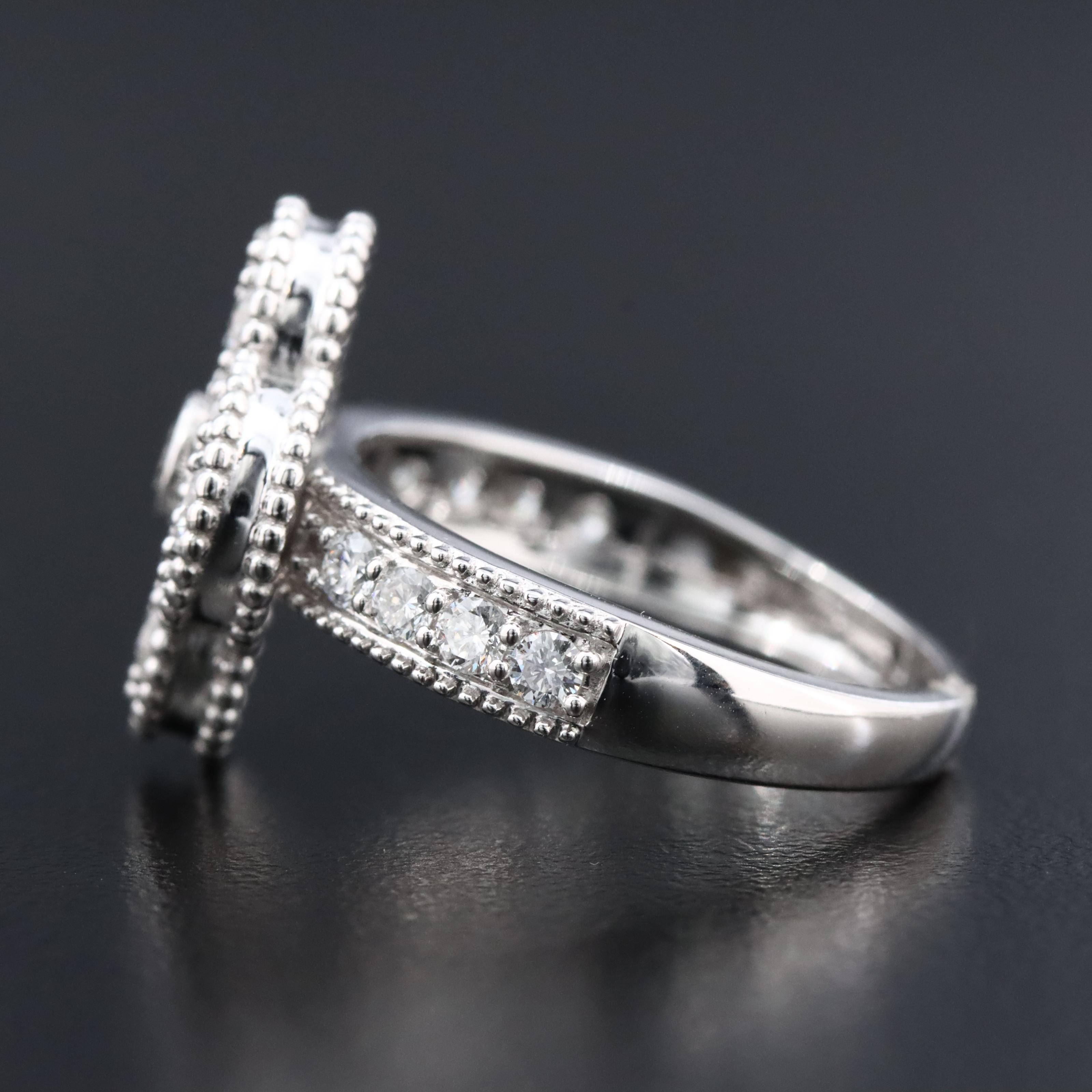 14K 1.21 CTW Lab Grown Diamond Quatrefoil Ring