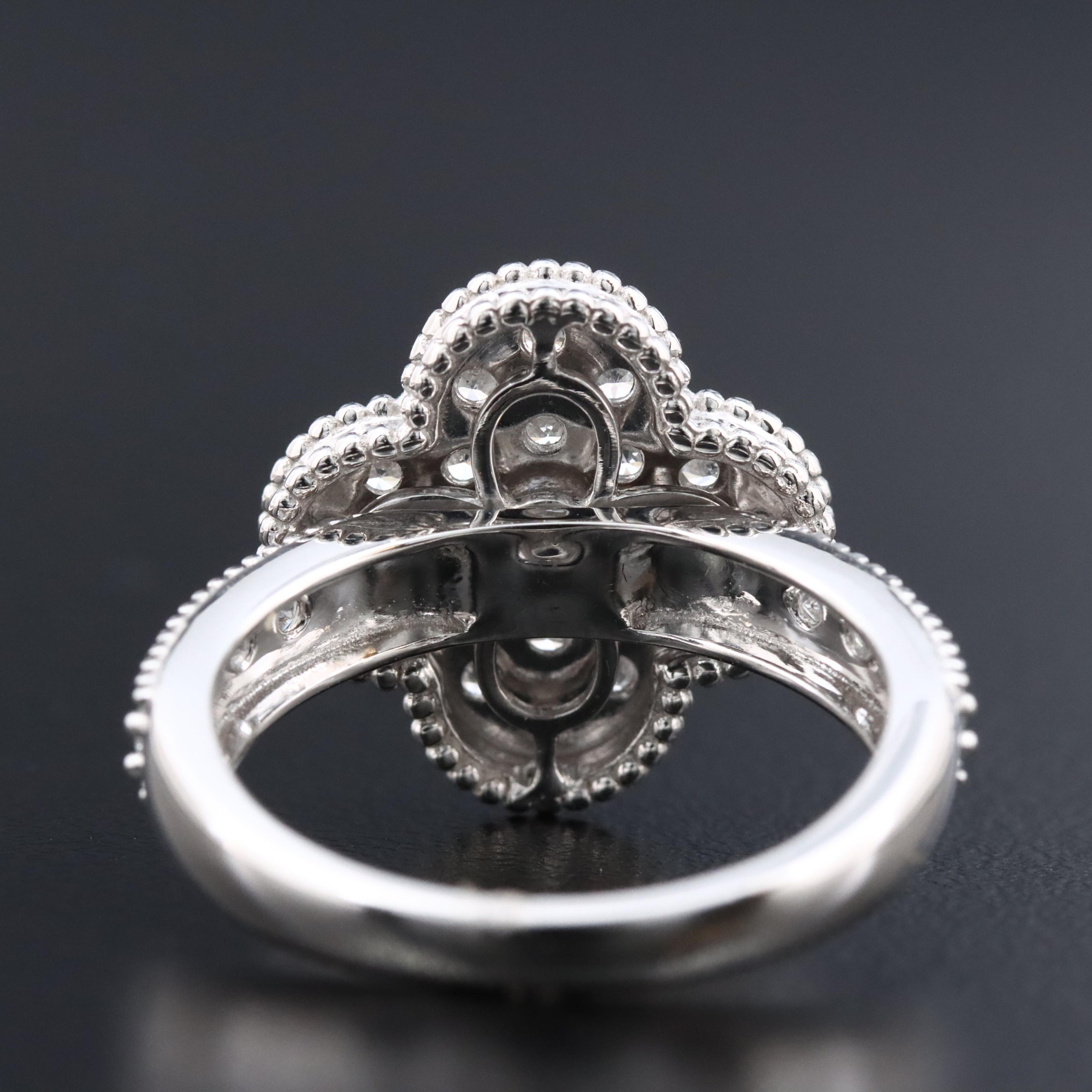 14K 1.21 CTW Lab Grown Diamond Quatrefoil Ring