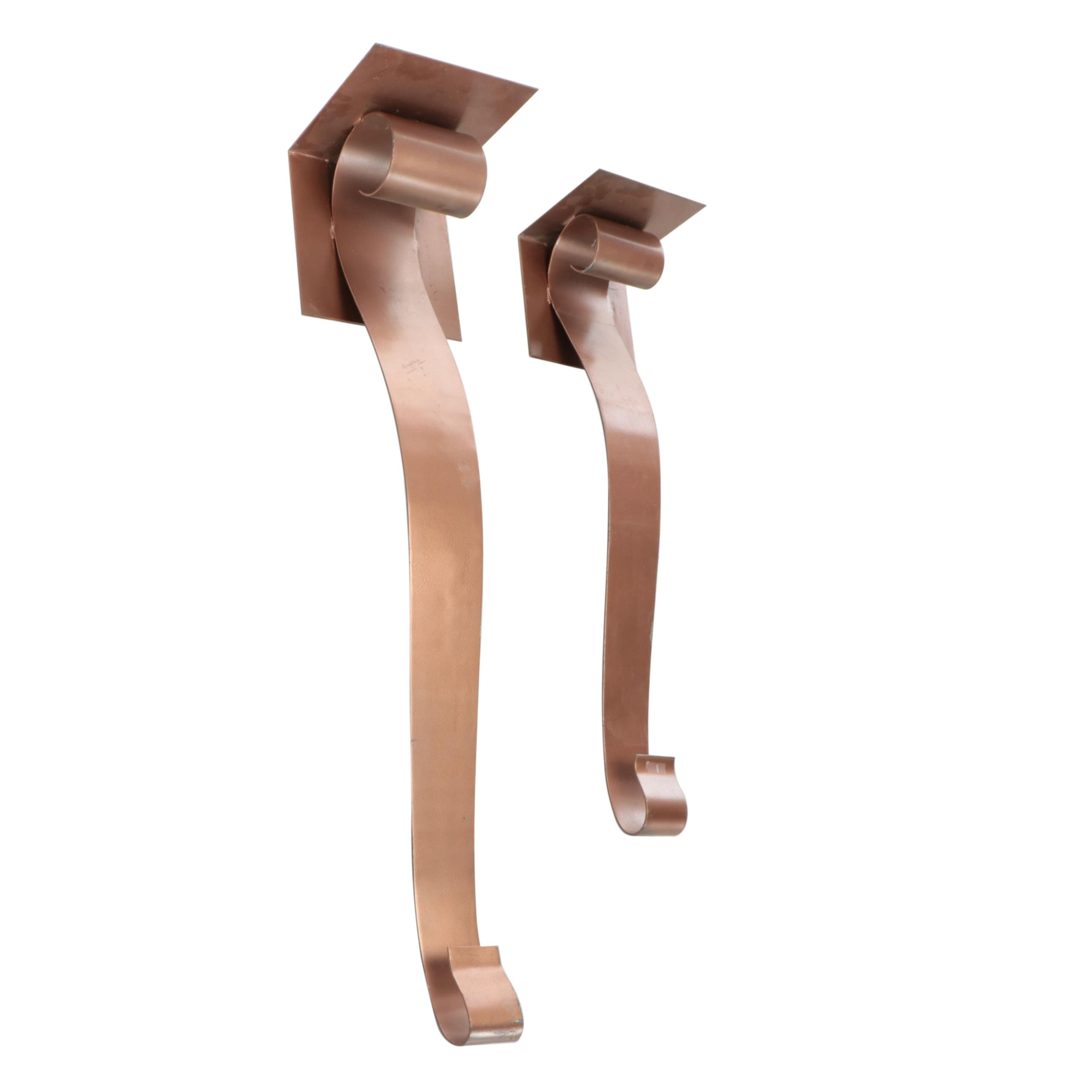 Contemporary Scrolled Metal Corbel Shelves