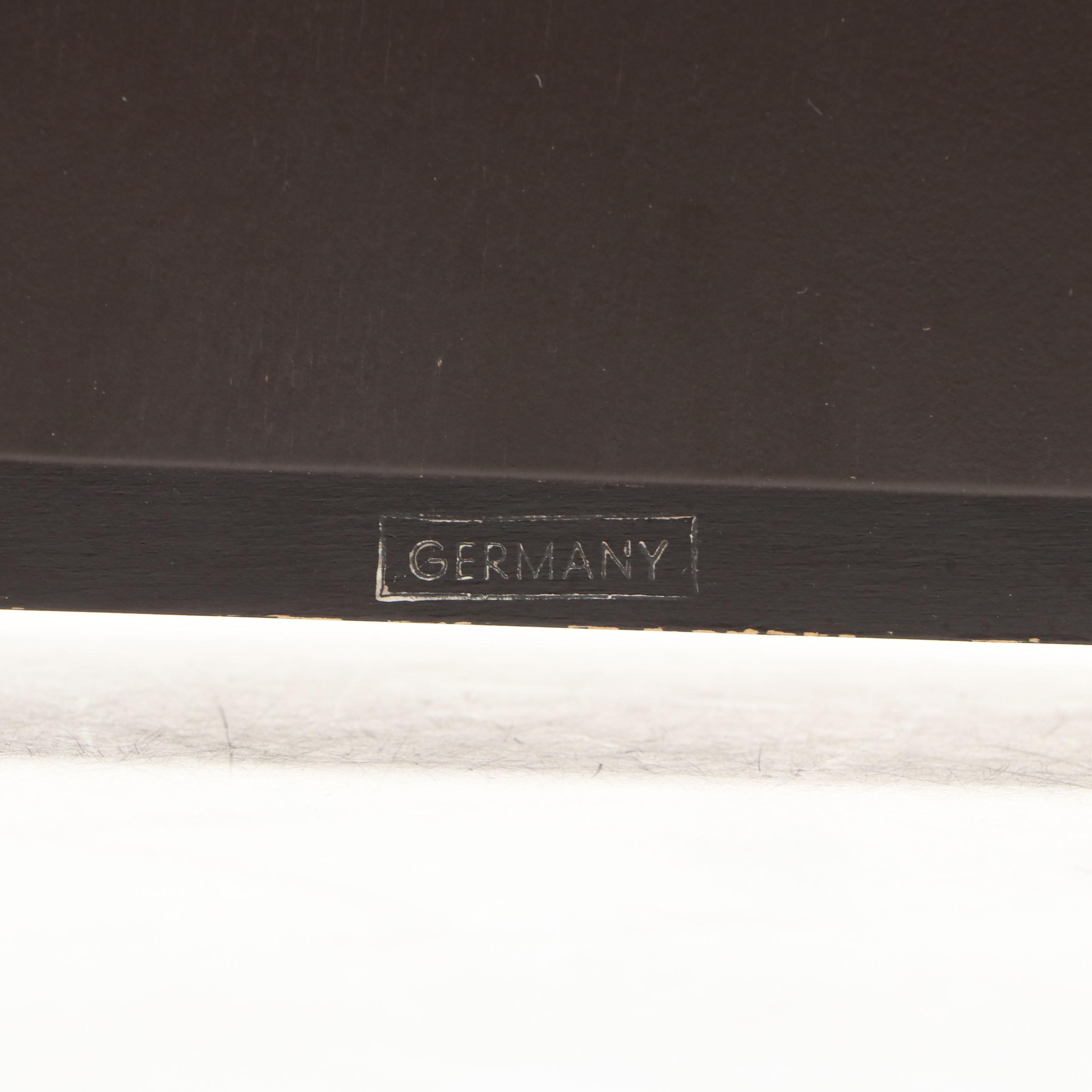 Bulova Wood with Brass Decals Mantel Clock