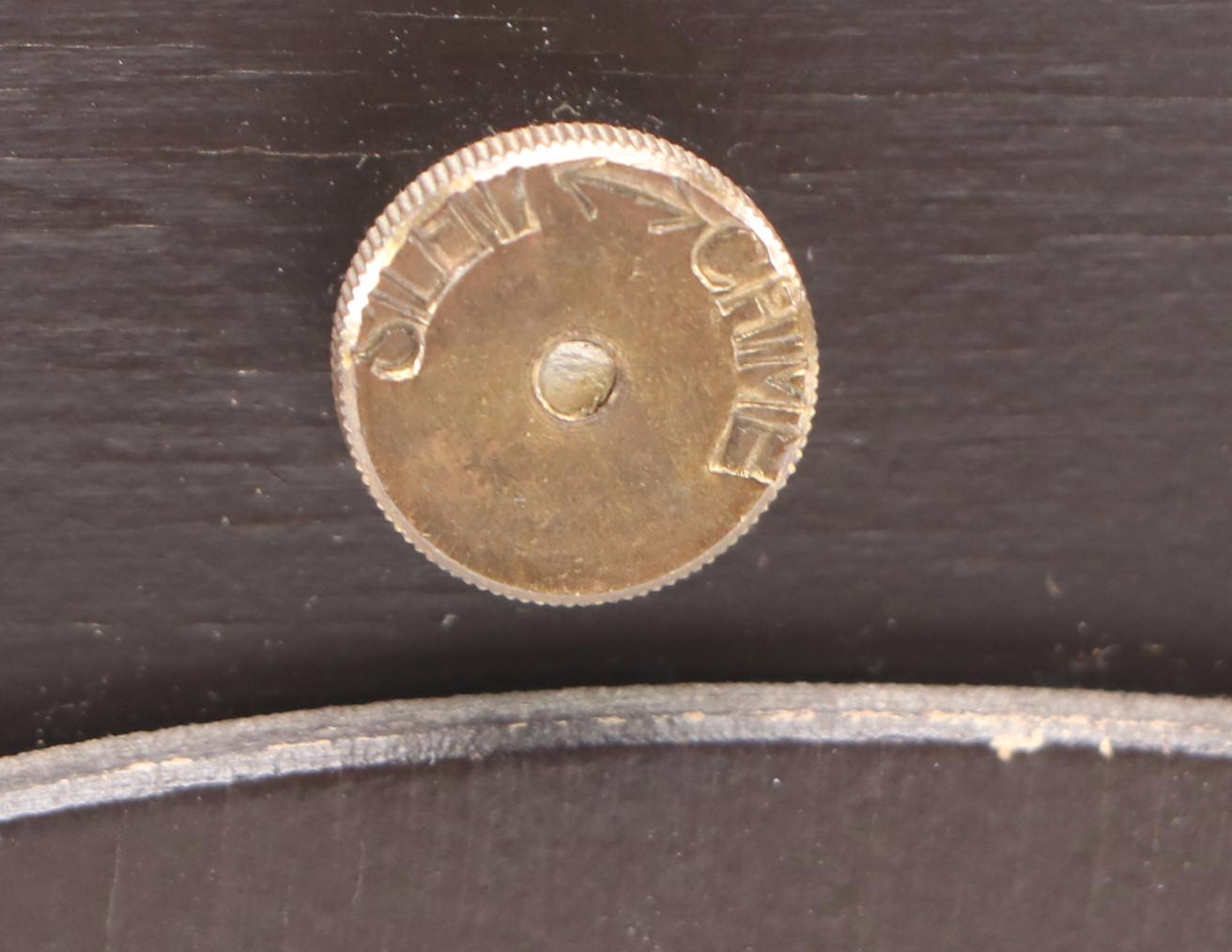 Bulova Wood with Brass Decals Mantel Clock