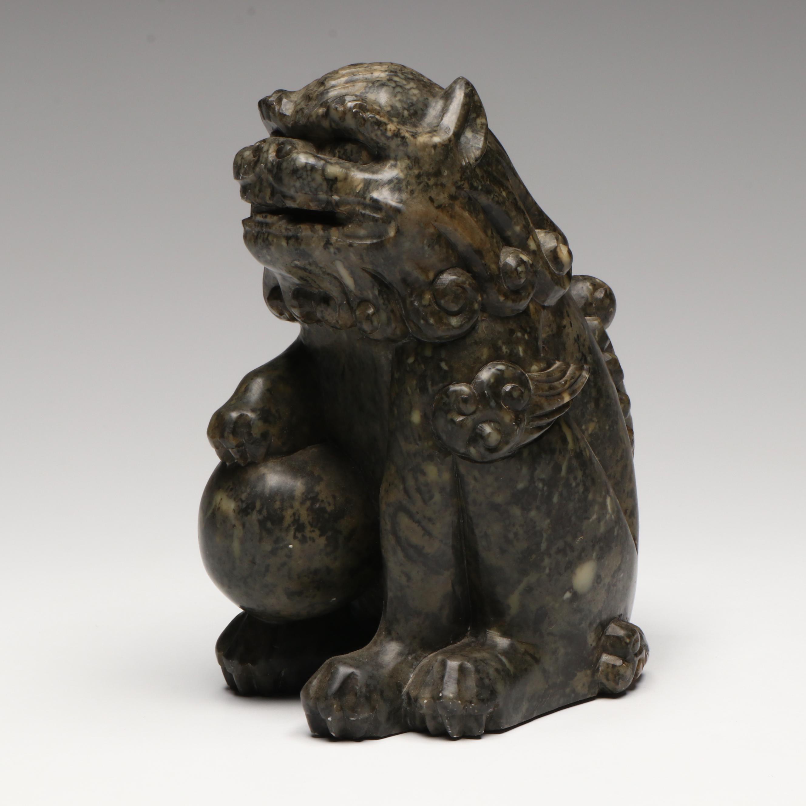 Chinese Carved Soapstone "Shishī" Guardian Lion