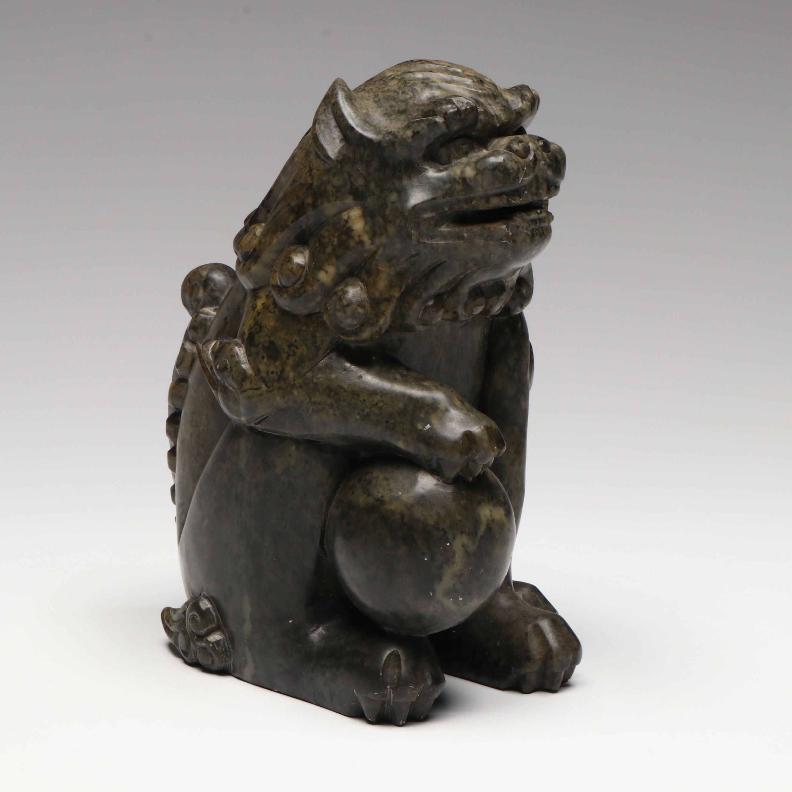 Chinese Carved Soapstone "Shishī" Guardian Lion