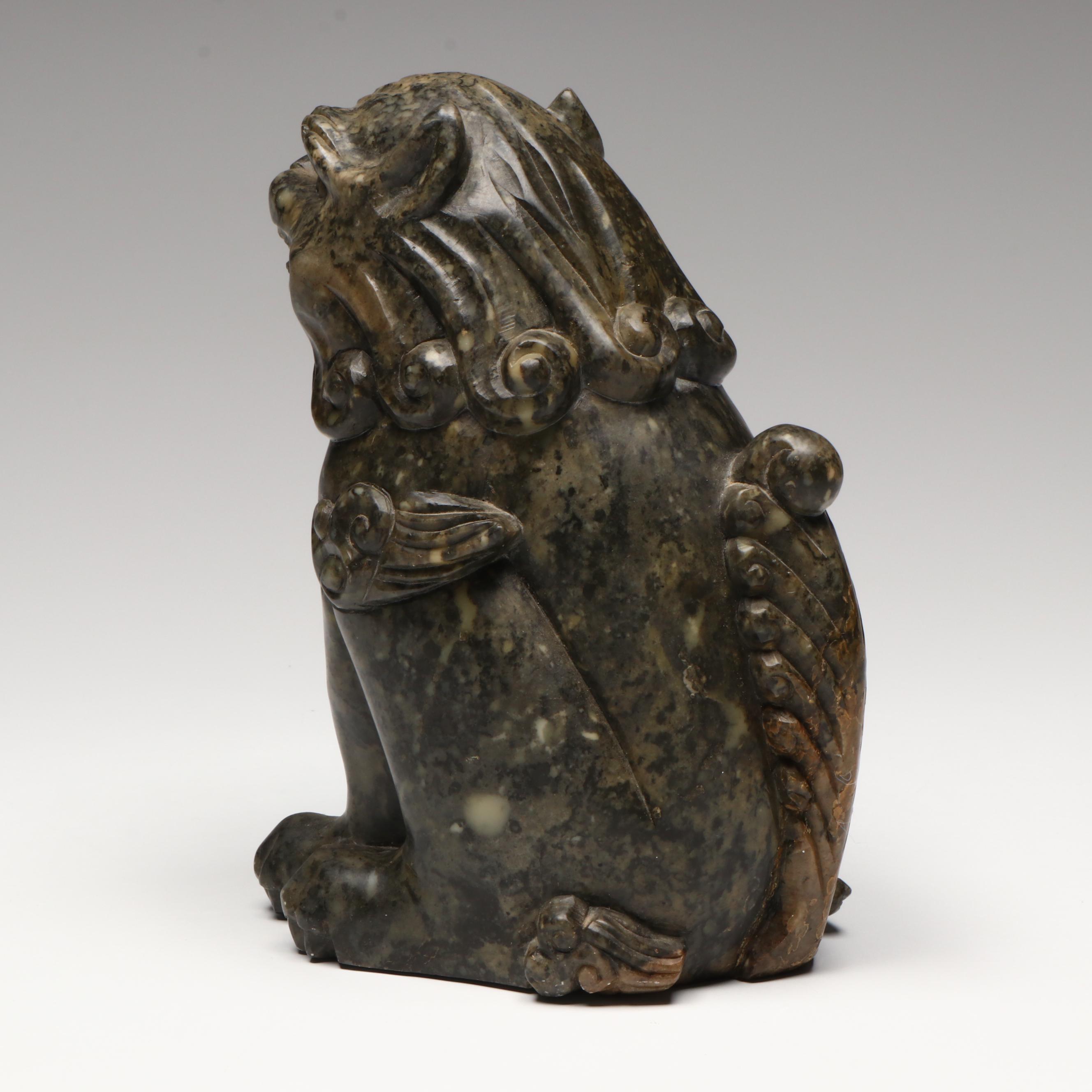 Chinese Carved Soapstone "Shishī" Guardian Lion