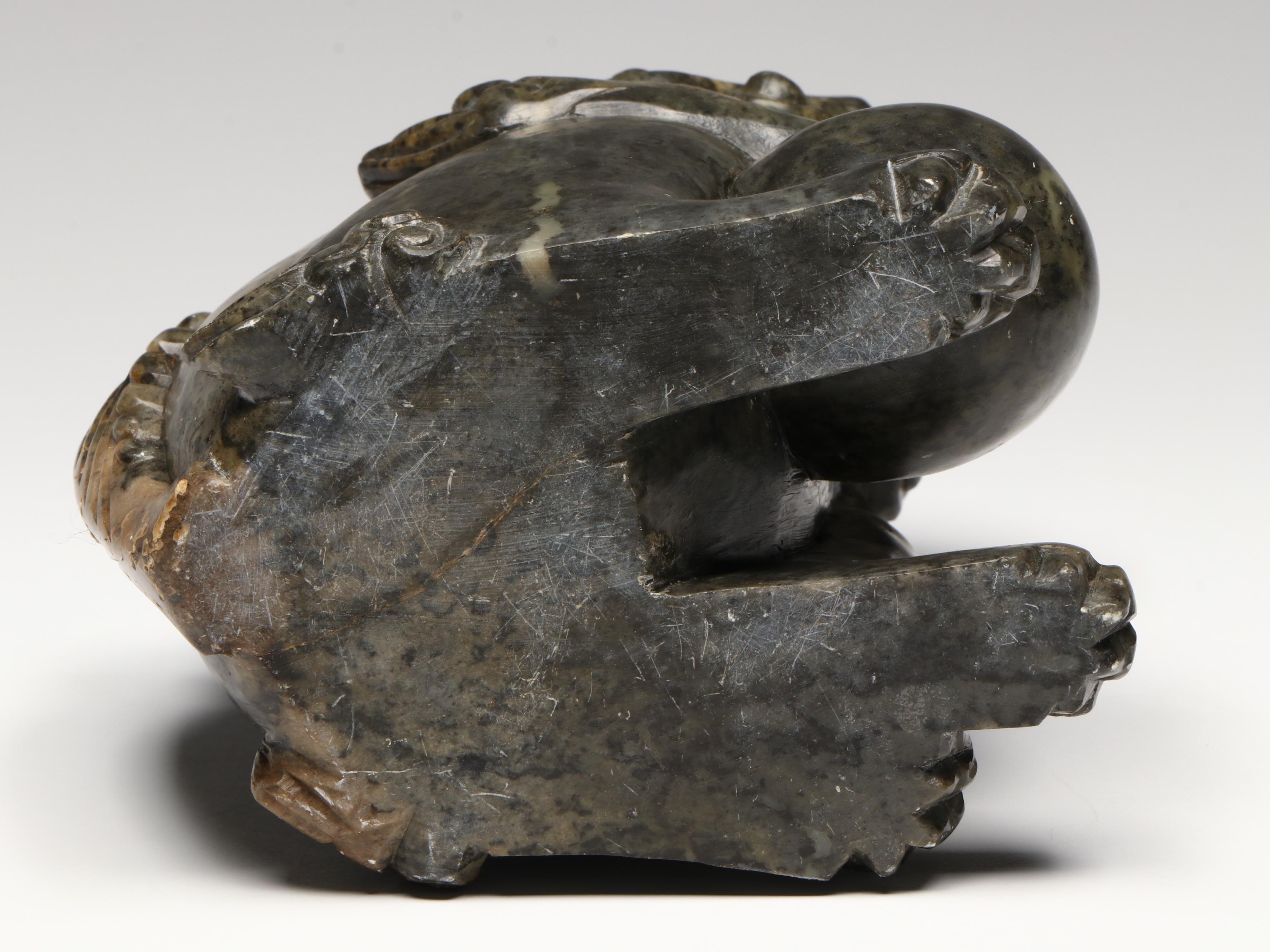 Chinese Carved Soapstone "Shishī" Guardian Lion