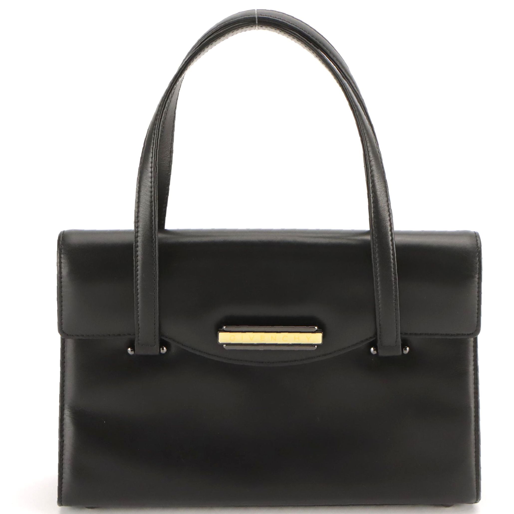 Givenchy Double Strap Handbag in Black Leather