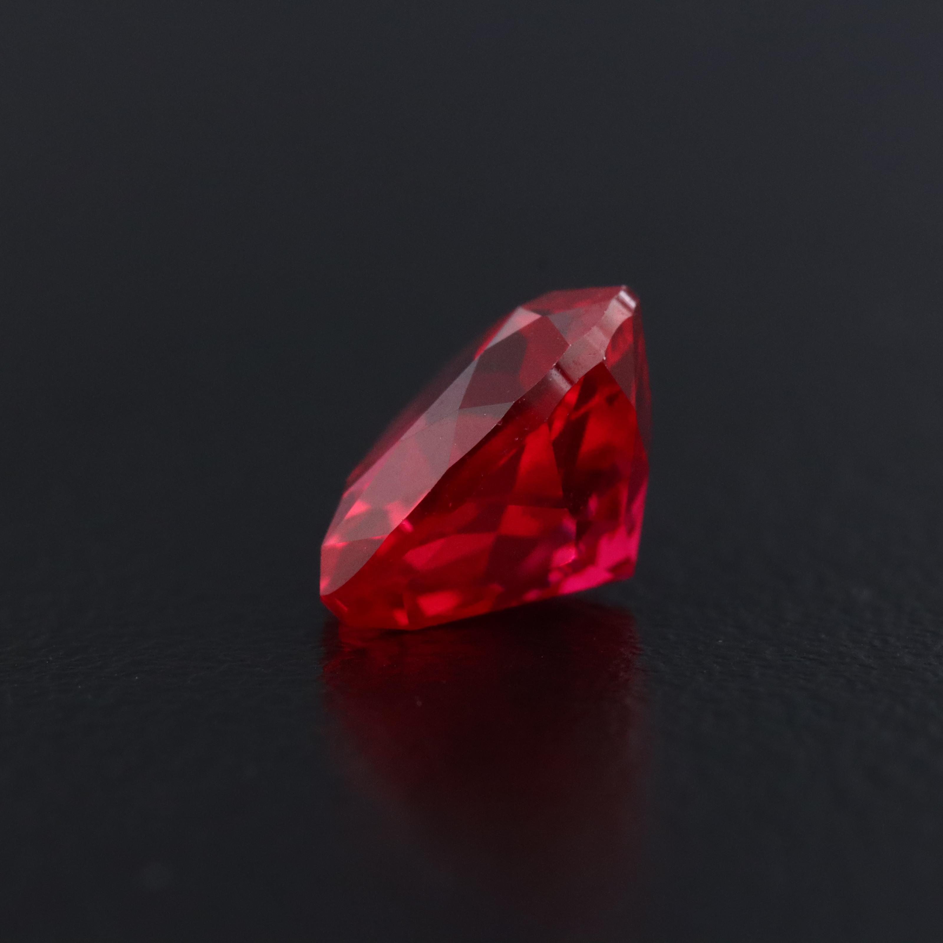 Loose 3.68 CT Lab Grown Ruby