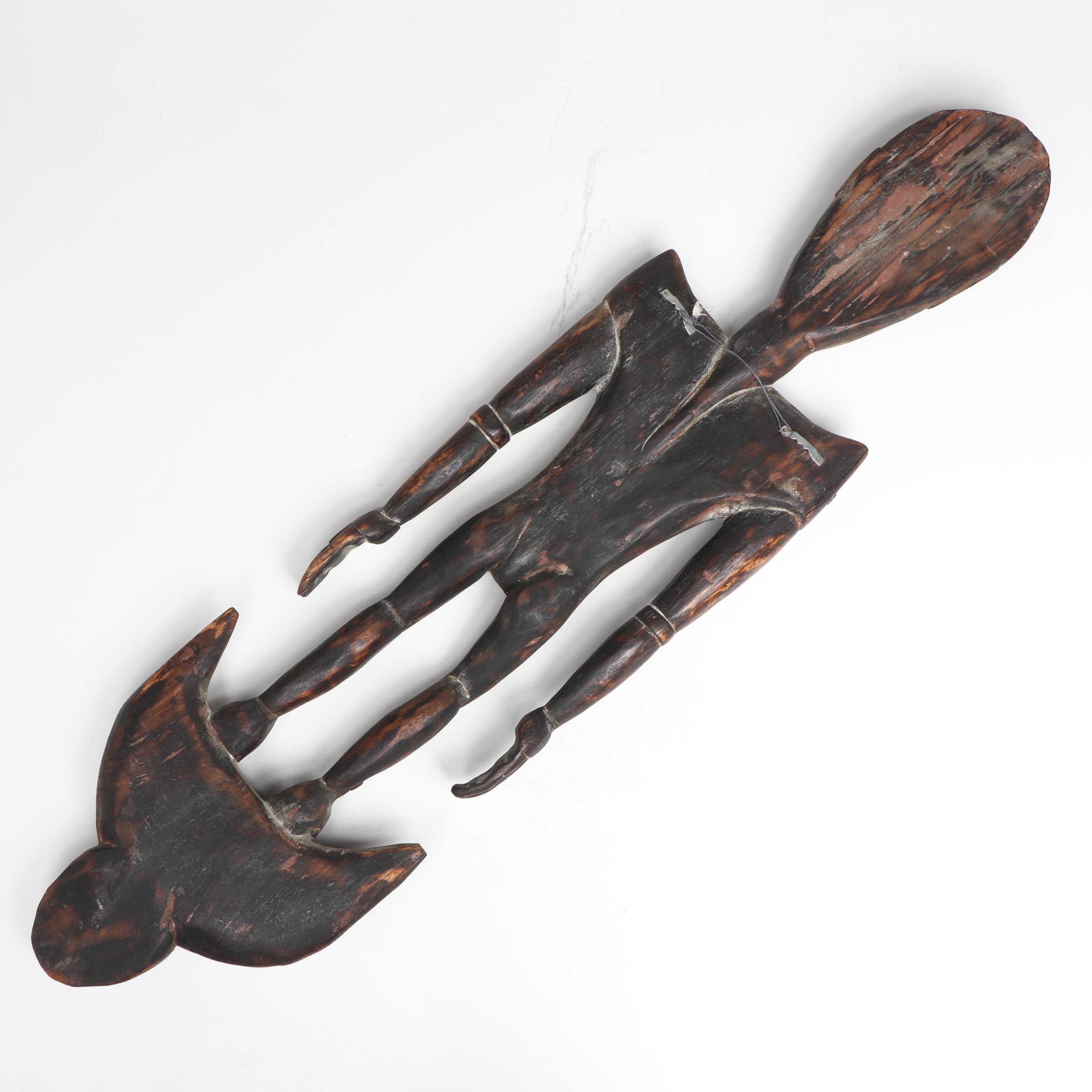 PNG Sepik River Iatmul Female Figure Food Suspension Hook