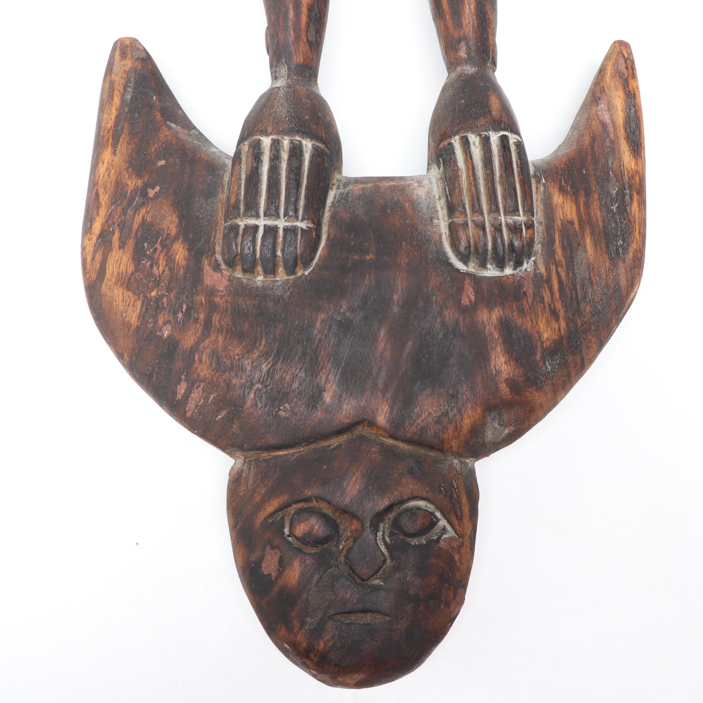 PNG Sepik River Iatmul Female Figure Food Suspension Hook