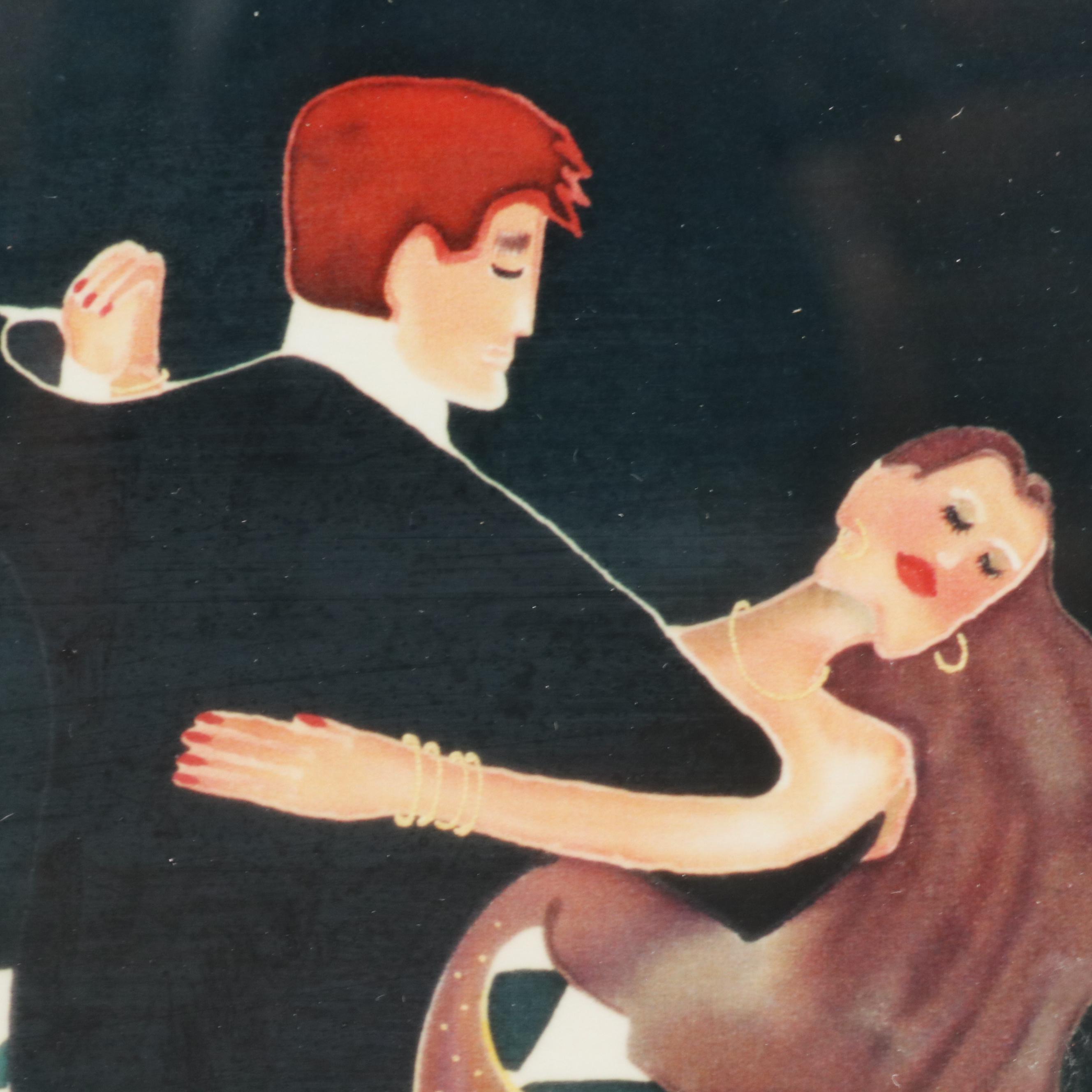 Jeanne Nash Giclée Triptych of Dancing Couples