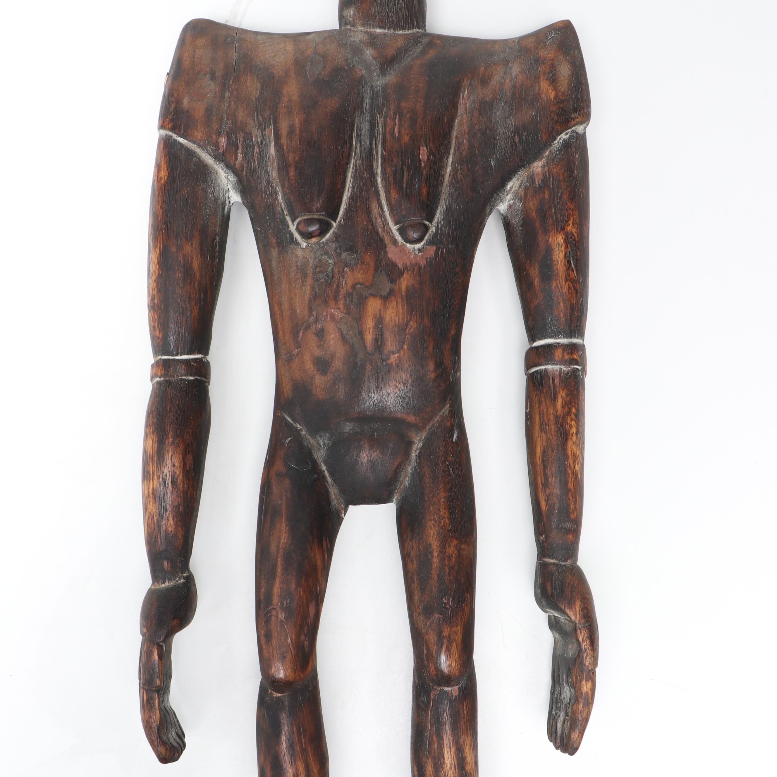 PNG Sepik River Iatmul Female Figure Food Suspension Hook