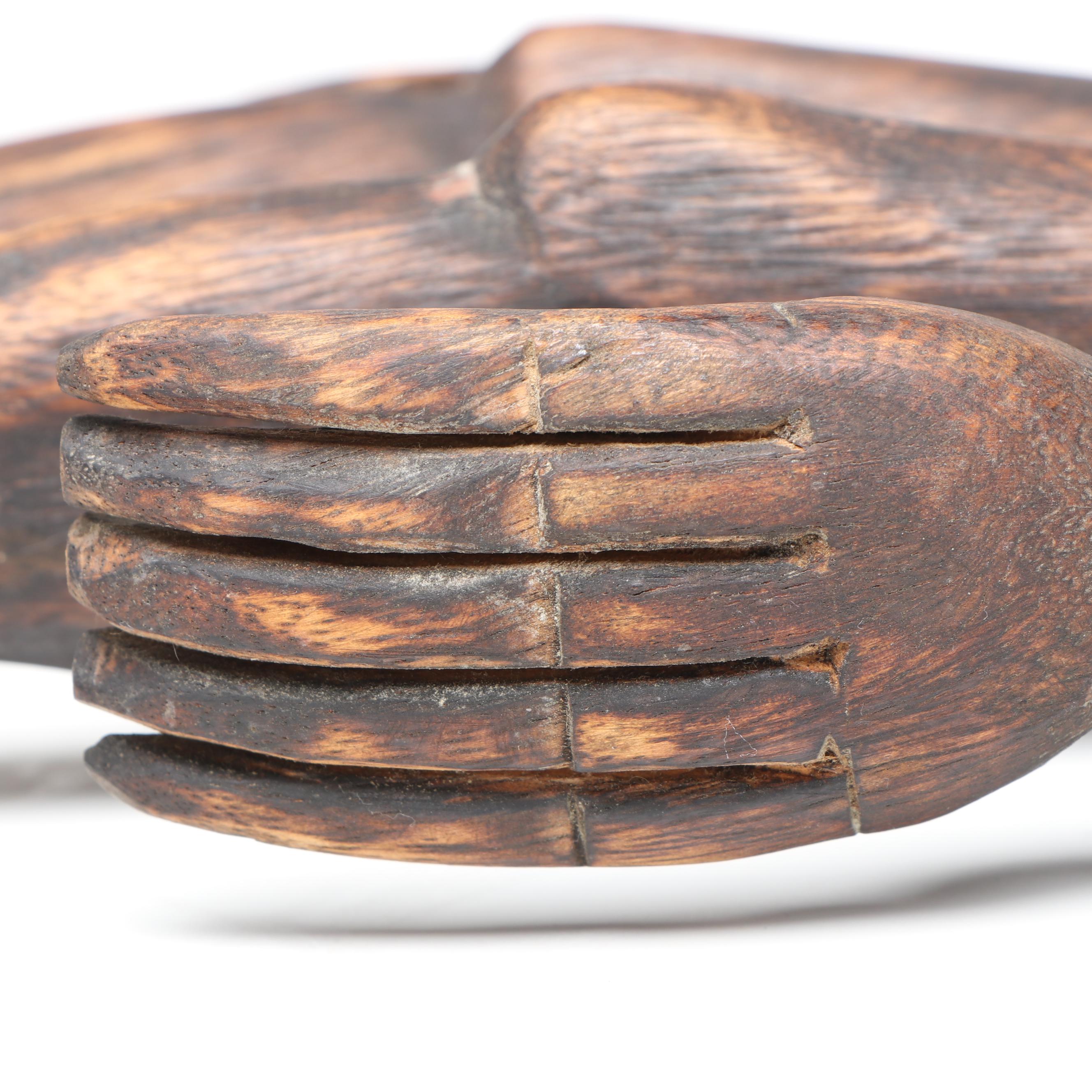 PNG Sepik River Iatmul Female Figure Food Suspension Hook