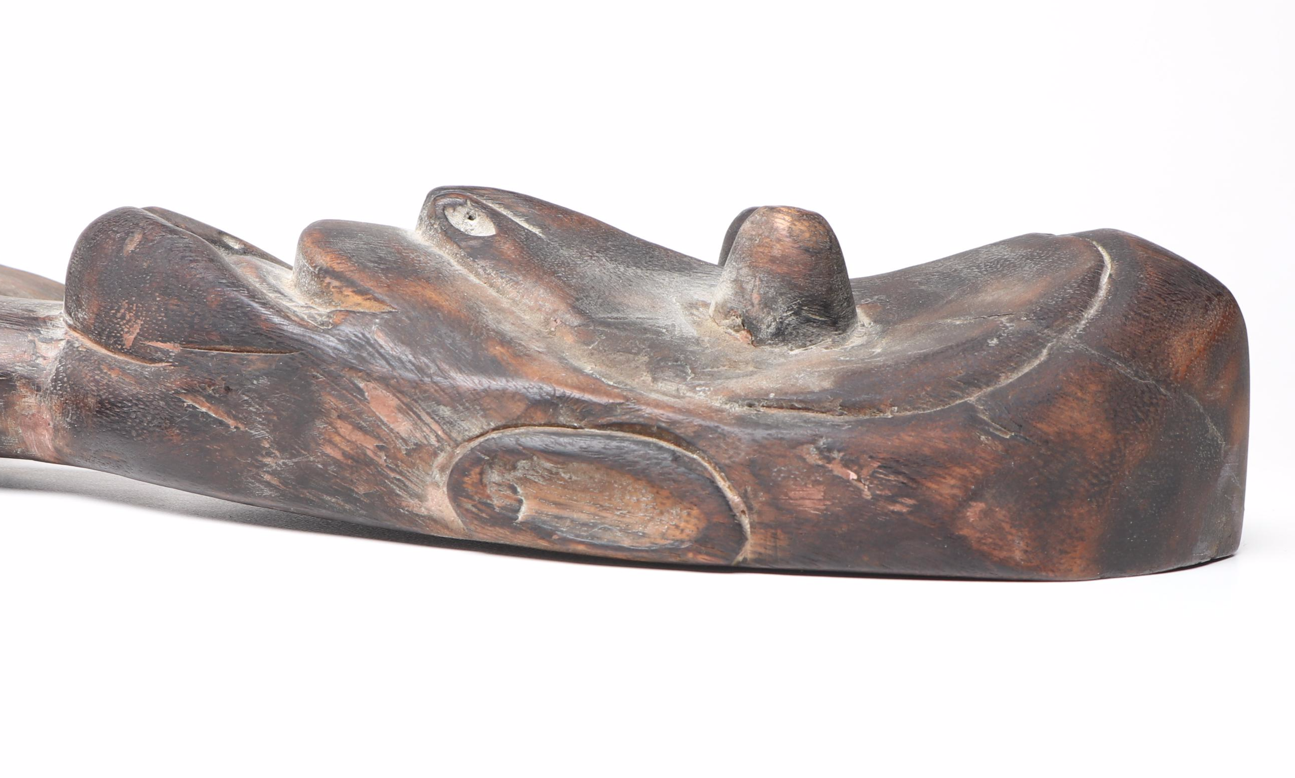 PNG Sepik River Iatmul Female Figure Food Suspension Hook