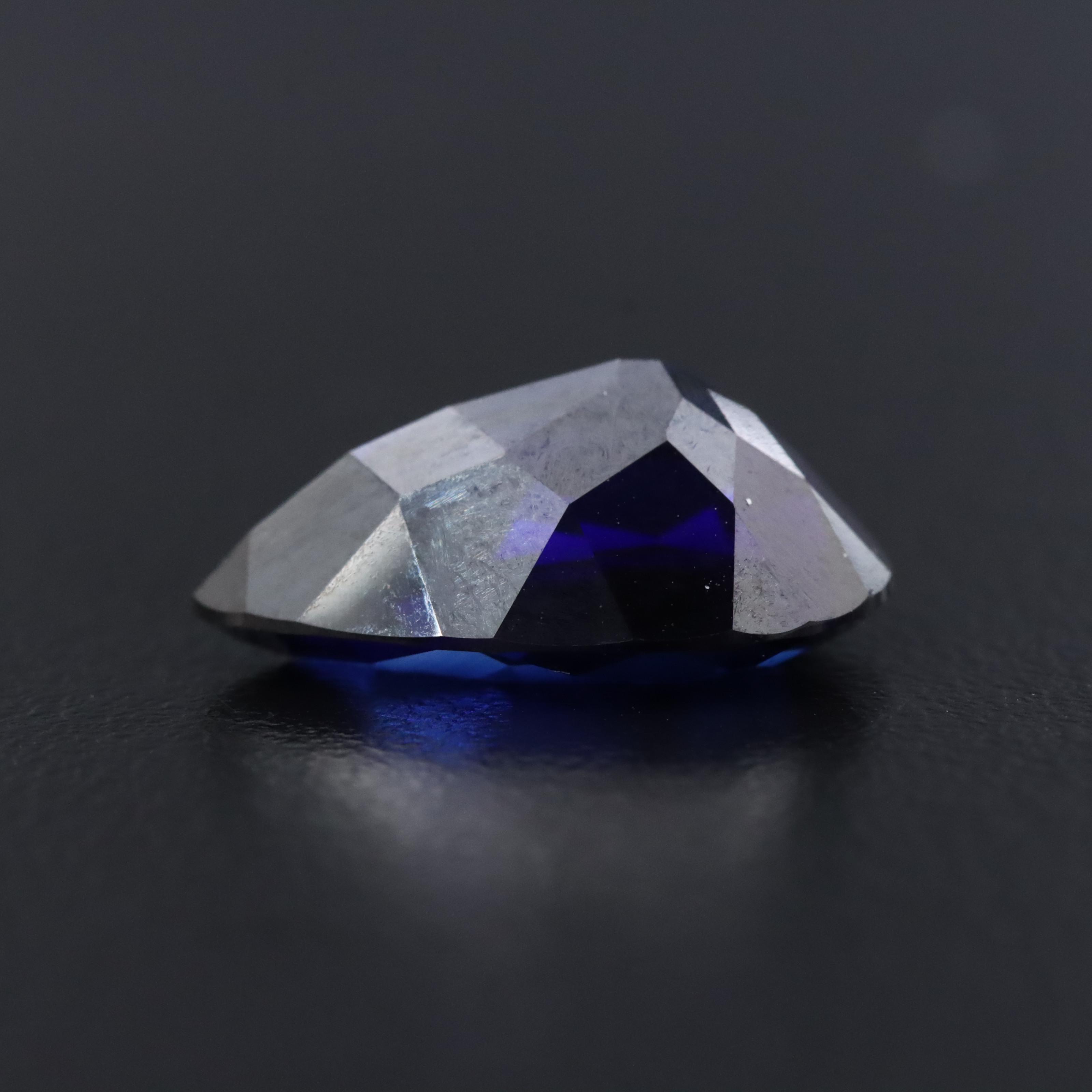 Loose 7.07 CT Lab Grown Sapphire