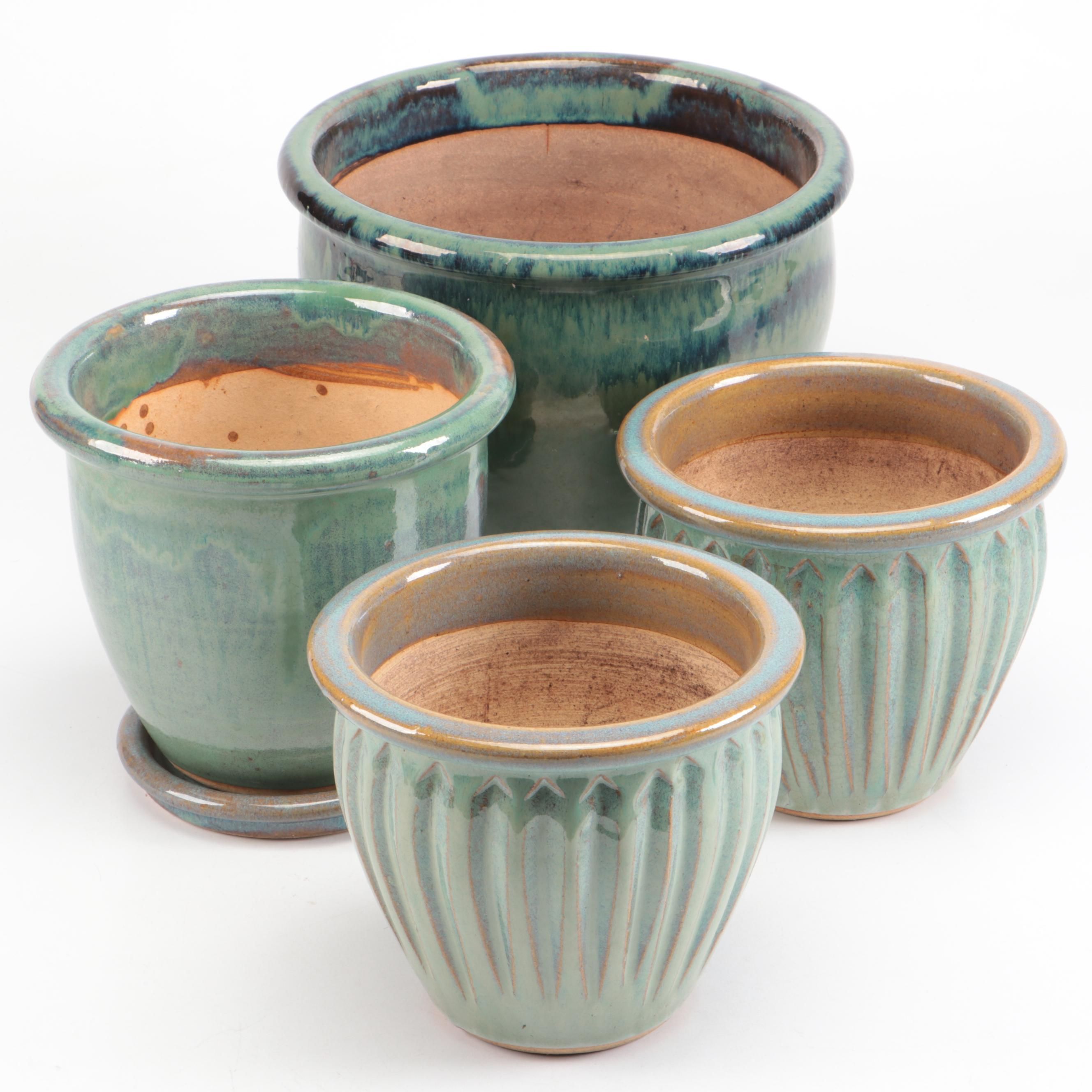 Drip Glazed and Other Ceramic Planters