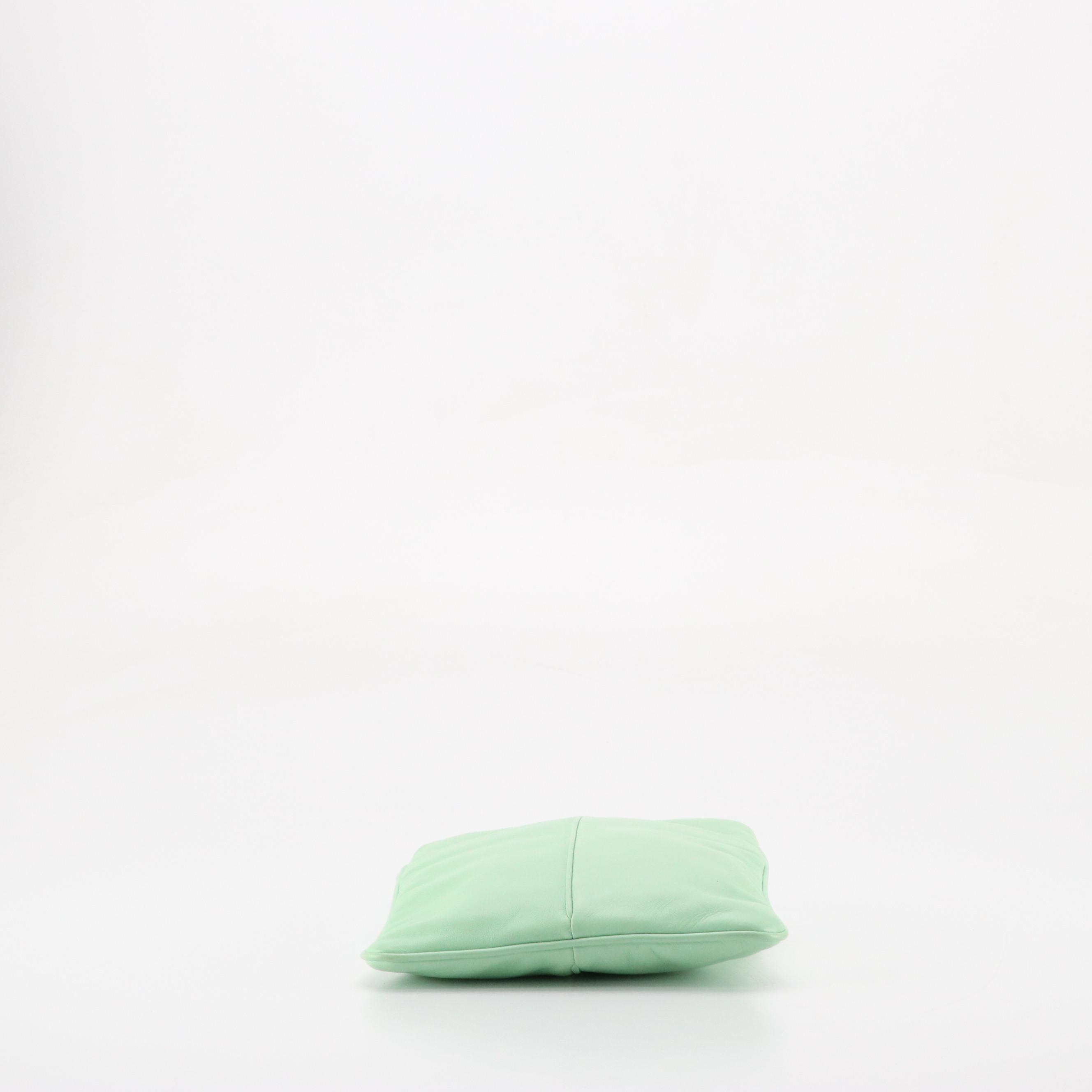 Loewe Anagram Embossed Crossbody Bag in Seafoam Green Calfskin Leather