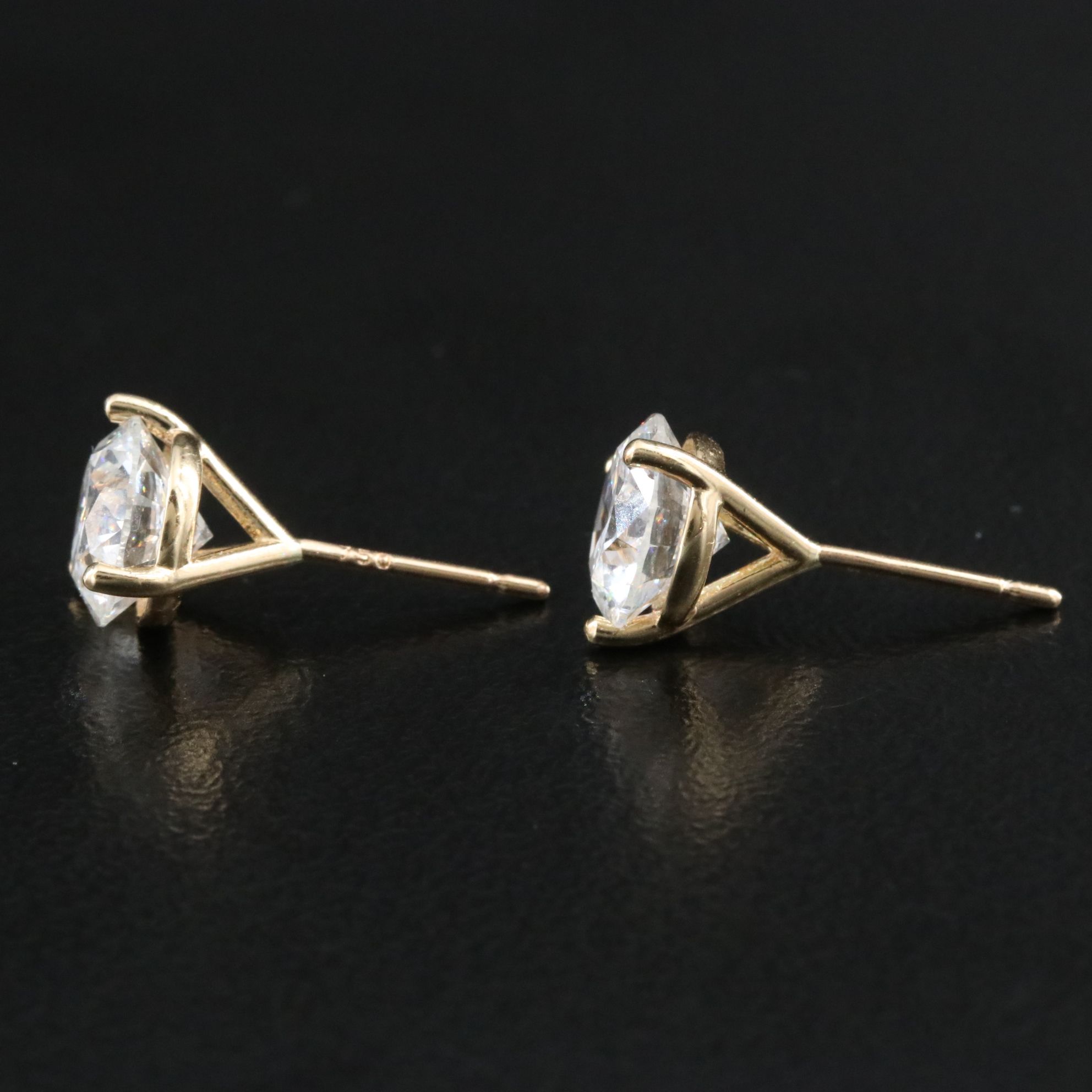 18K 3.00 CTW Lab Grown Diamond Stud Earrings