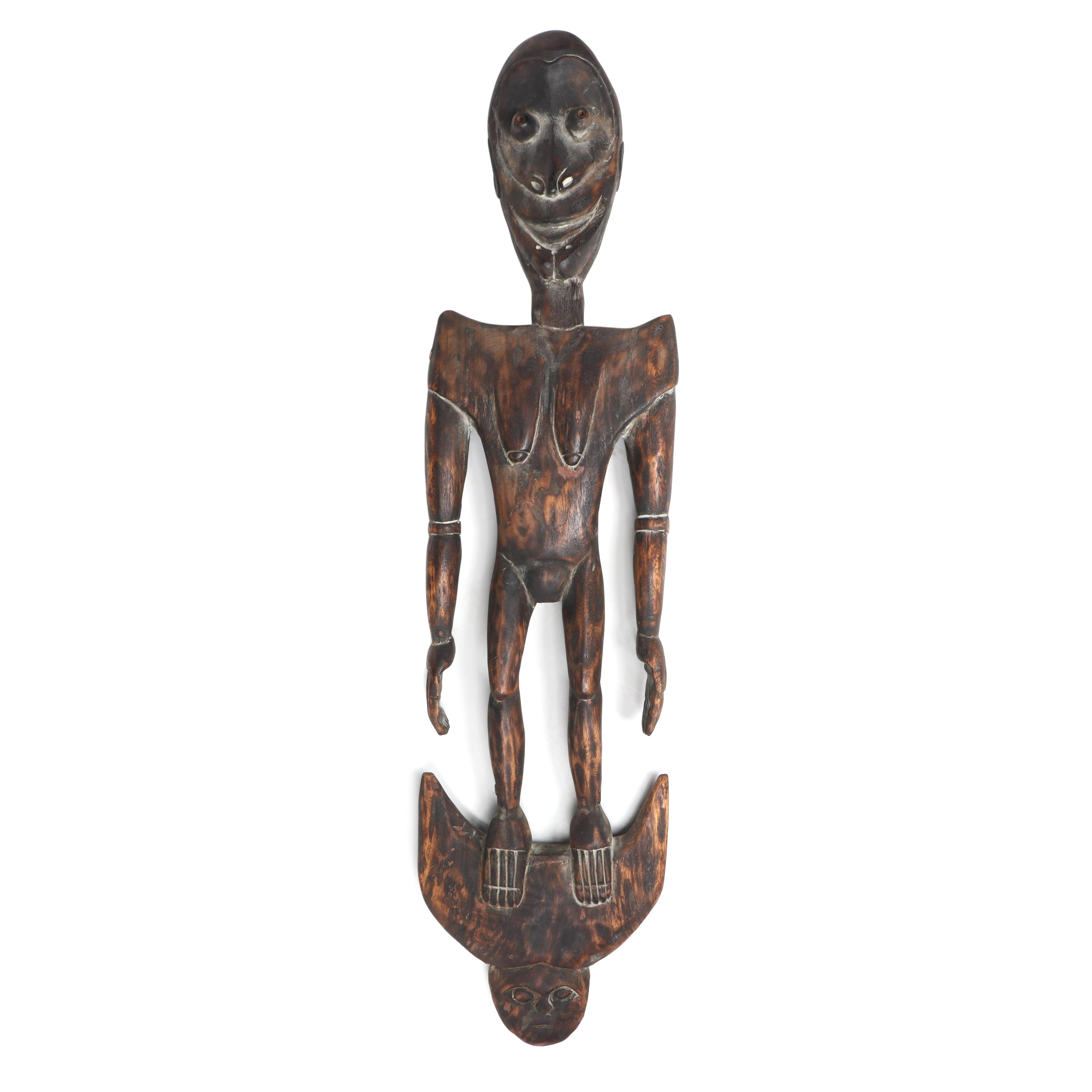PNG Sepik River Iatmul Female Figure Food Suspension Hook