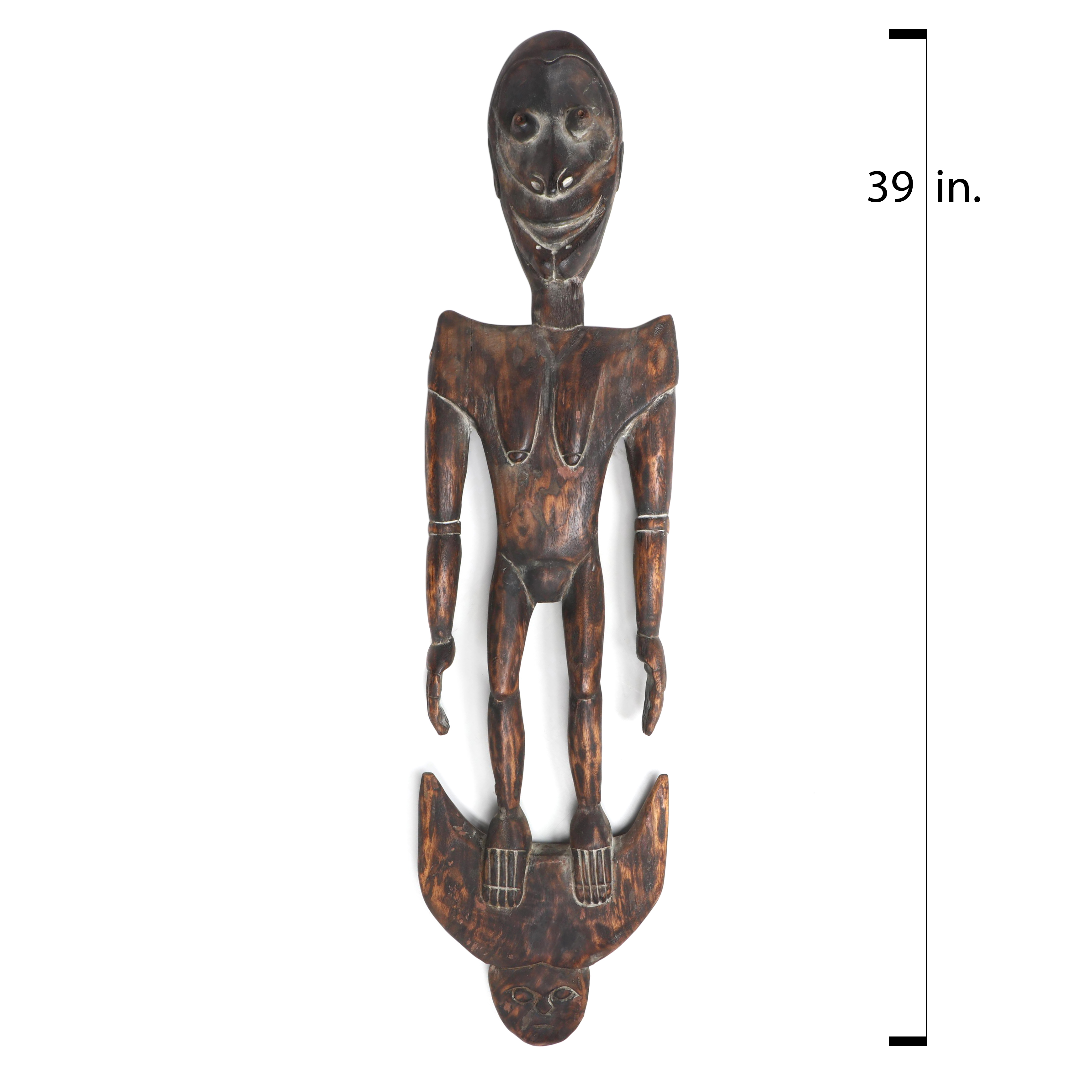 PNG Sepik River Iatmul Female Figure Food Suspension Hook