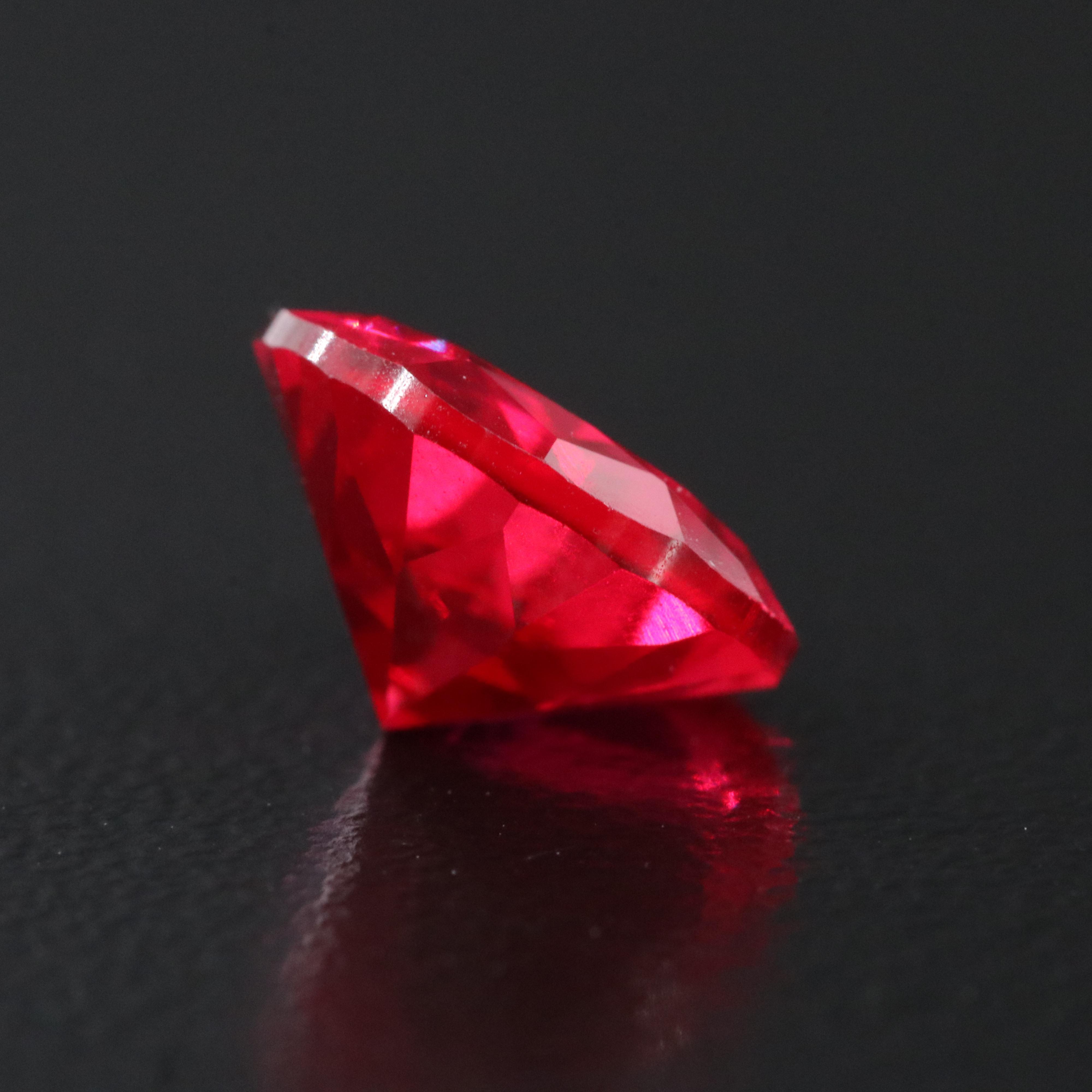 Loose 3.57 CT Lab Grown Ruby