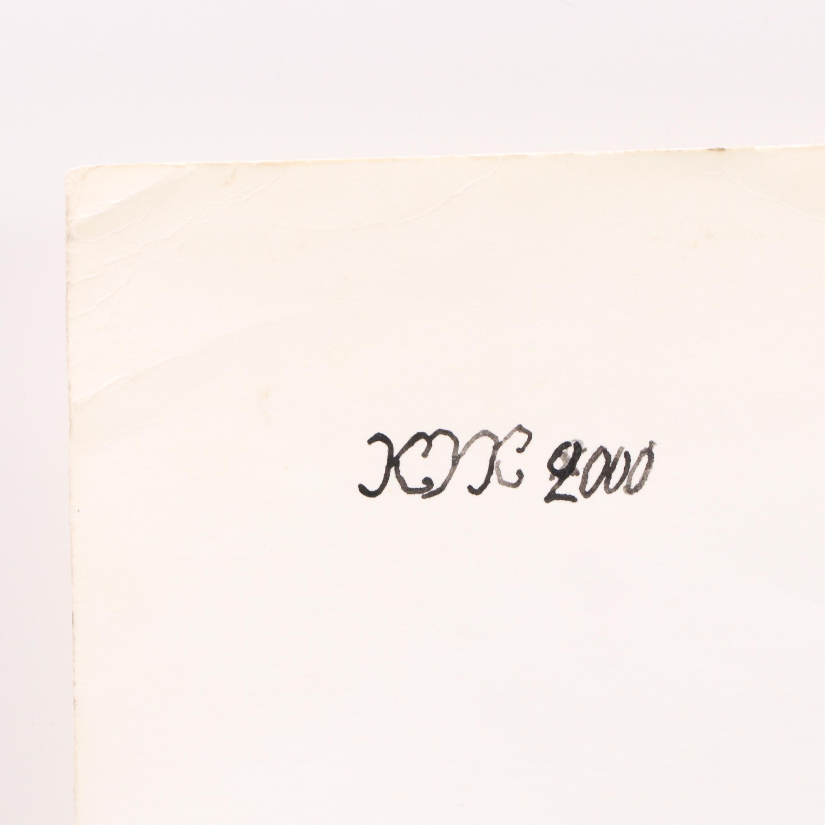 Nikolay "Kuk" Manuylov Surrealist Pen and Ink Drawing "Kapa Mapa," 2000