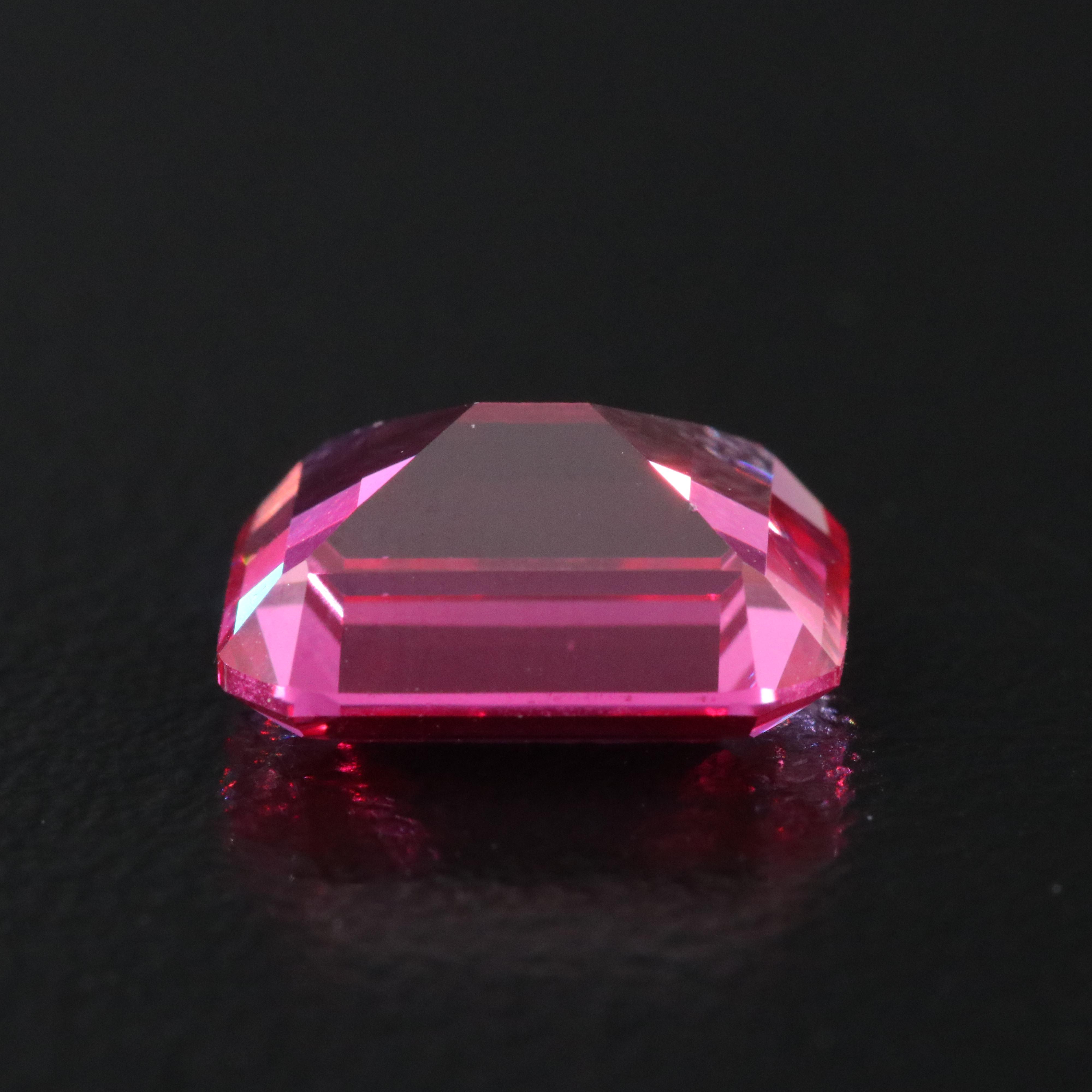 Loose 4.18 CT Lab Grown Pink Sapphire