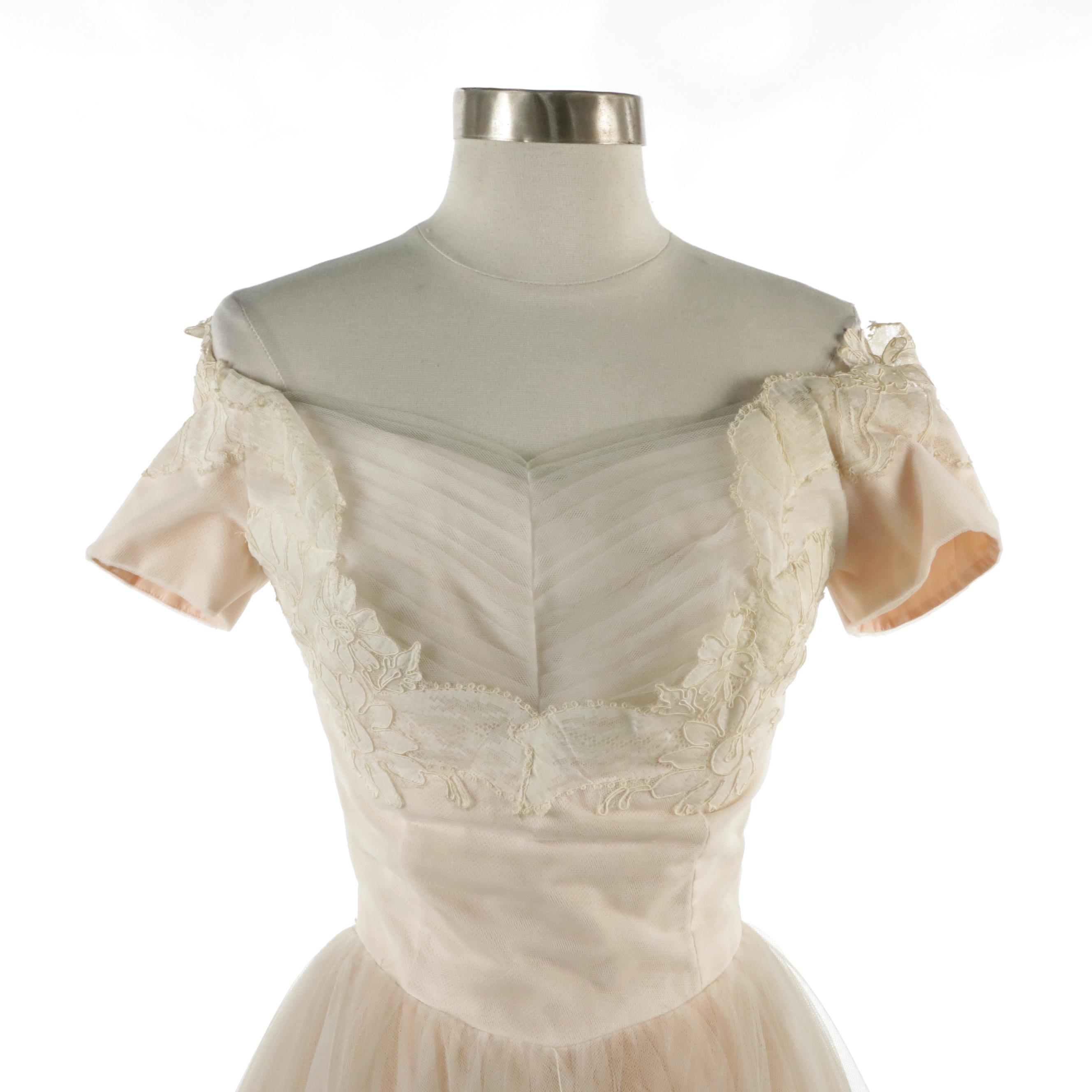 Cahill Ltd. Beverly Hills Cupcake Gown and Mr. Mort Drop-Waist Dress, 1950s