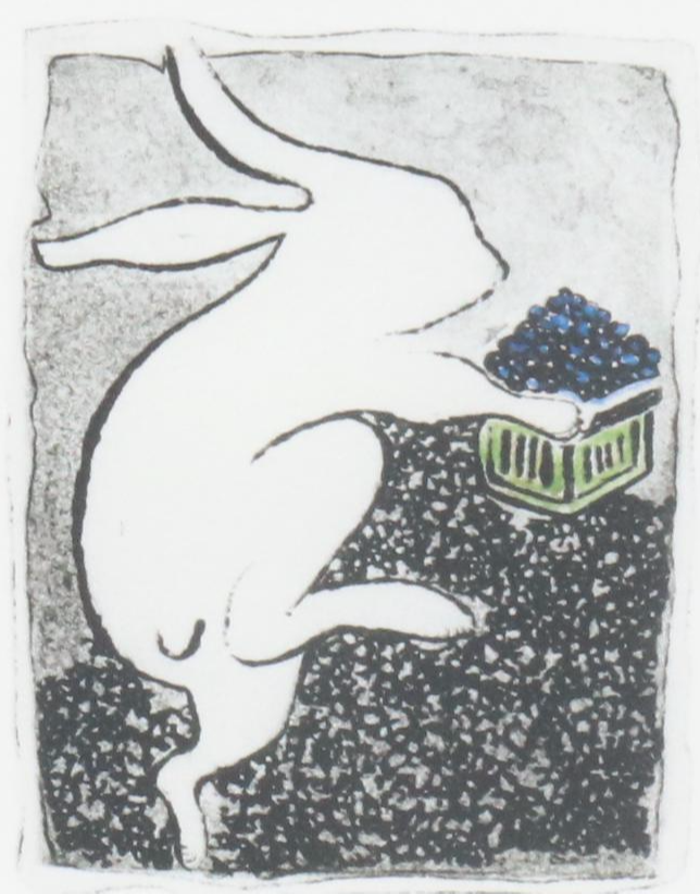 Giclée "Bunny w Blueberries"