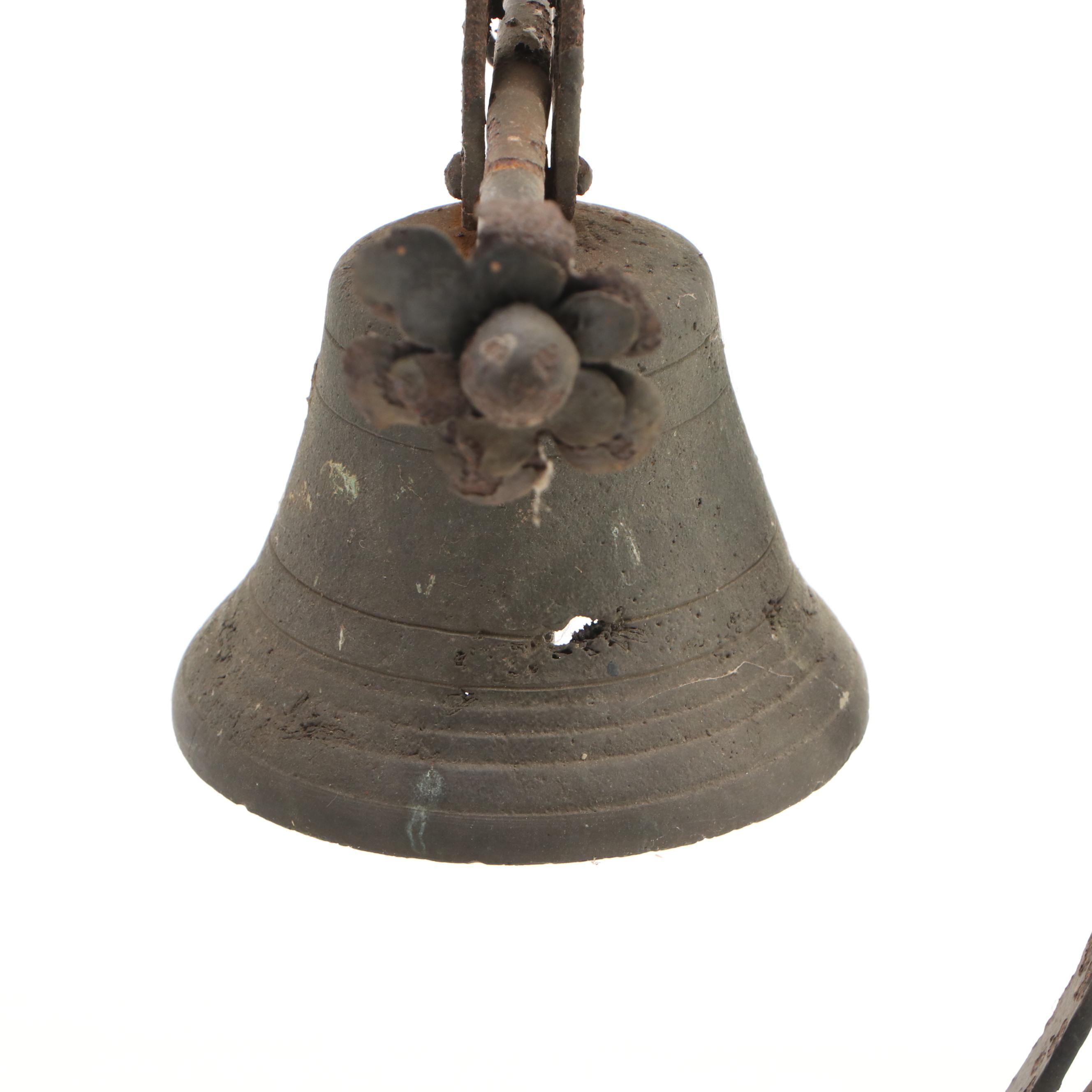 Wrought Iron Scroll Work Dinner Bell