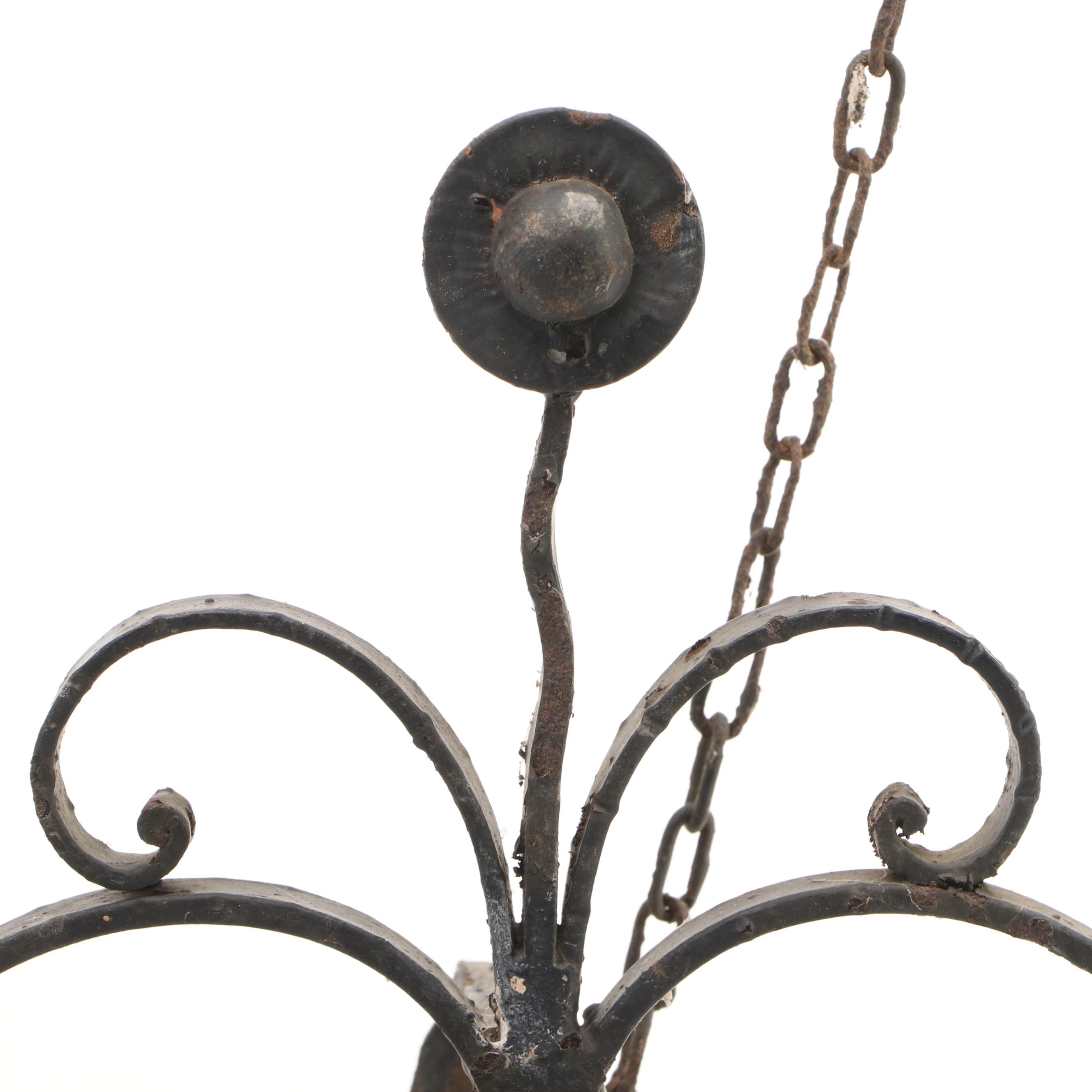 Wrought Iron Scroll Work Dinner Bell