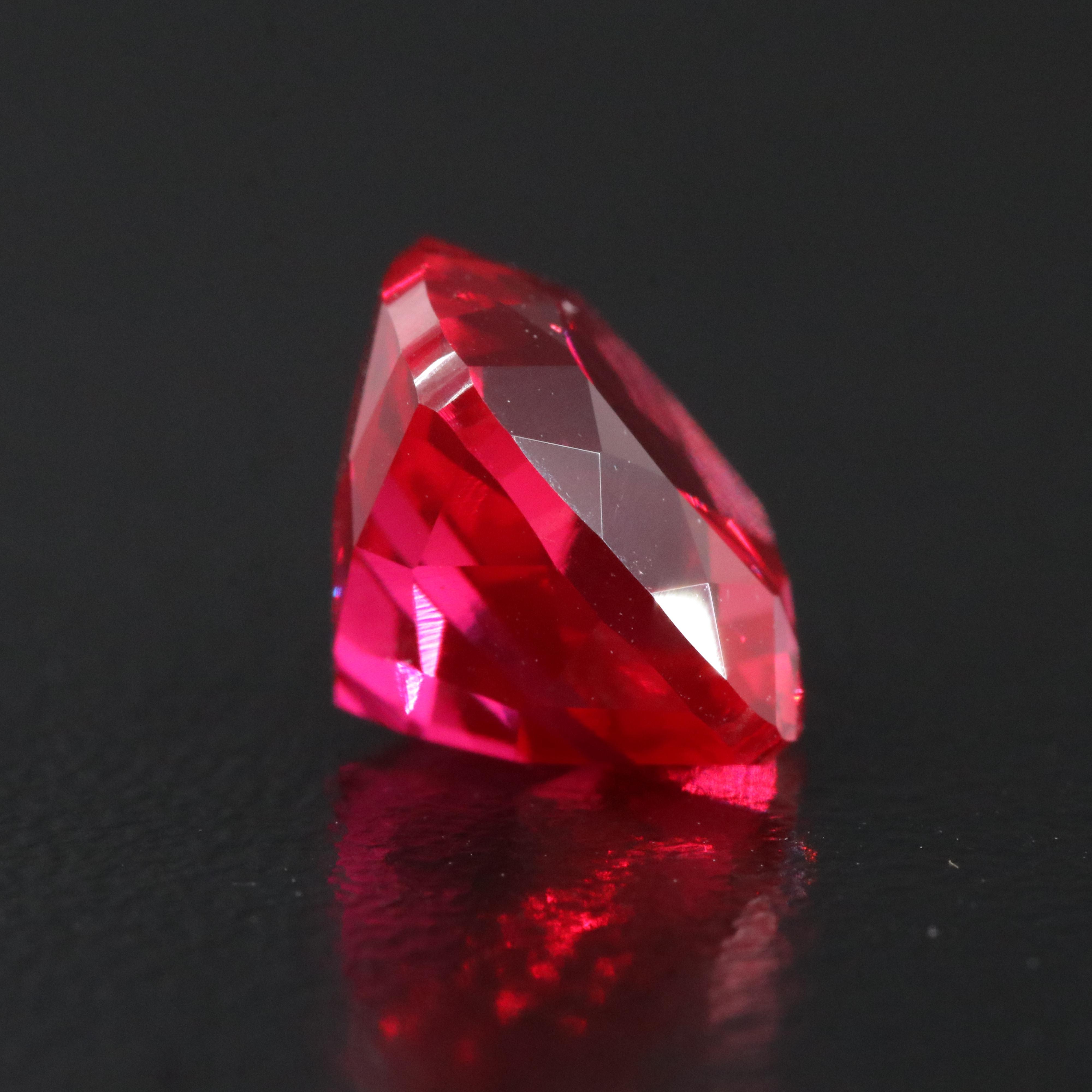 Loose 6.25 CT Lab Grown Ruby
