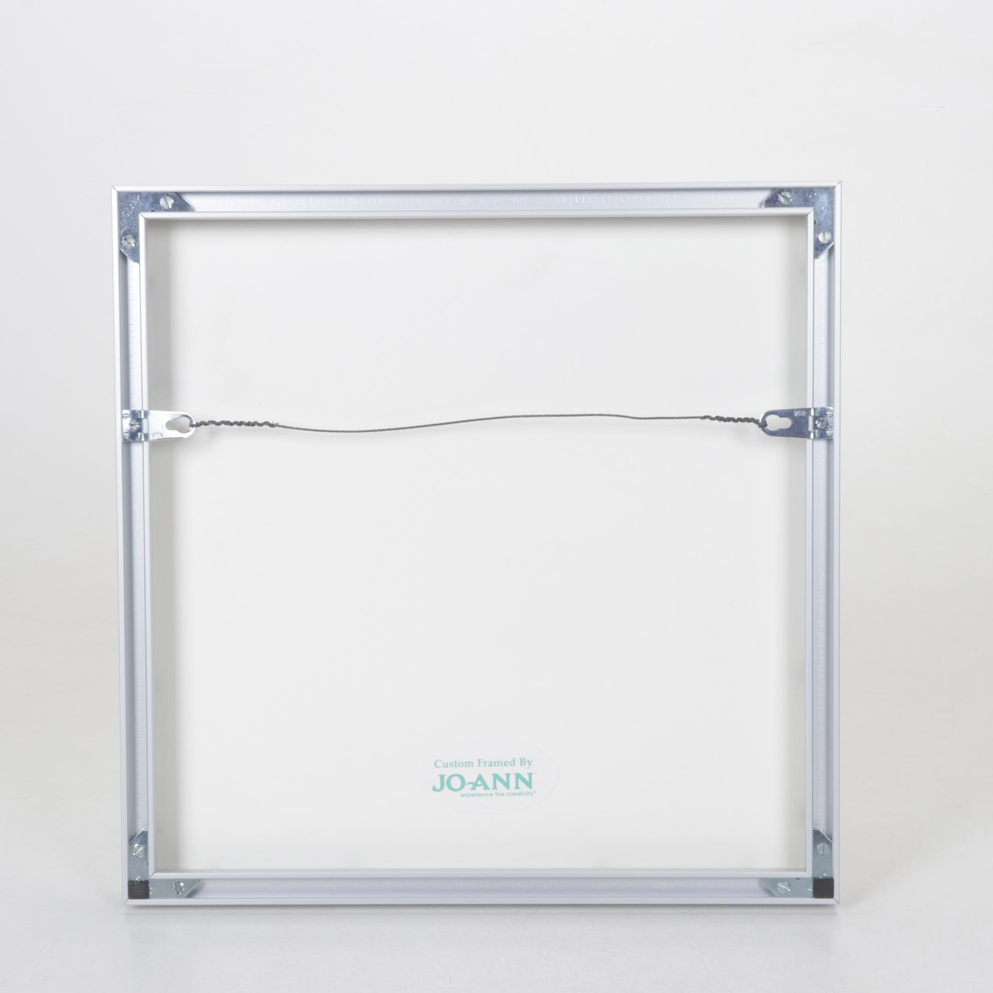 Checkered Watercolor Painting in Turquoise Hues