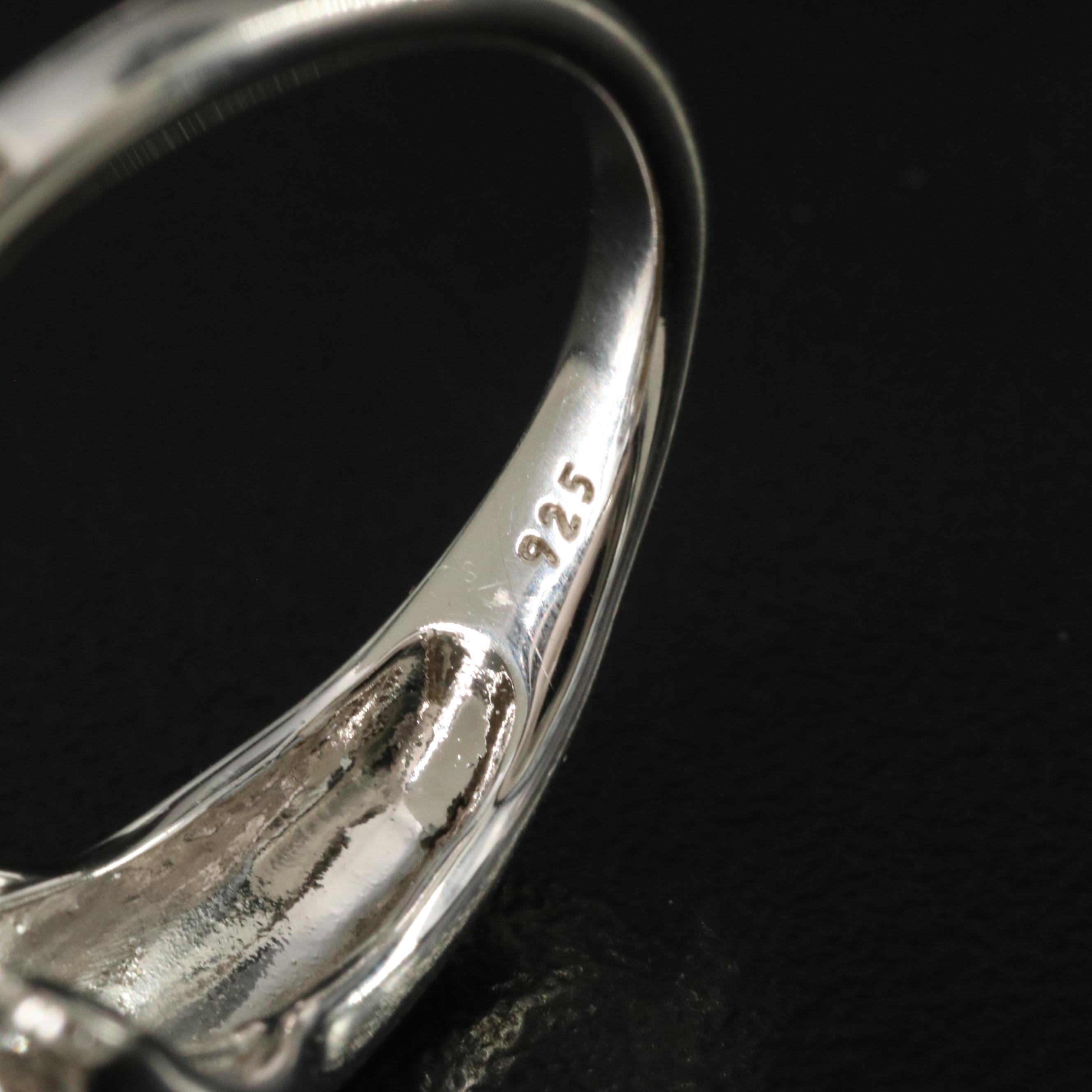 Sterling Diamond Kitten Wrap Ring with Lab Grown Fancy Blue Diamonds