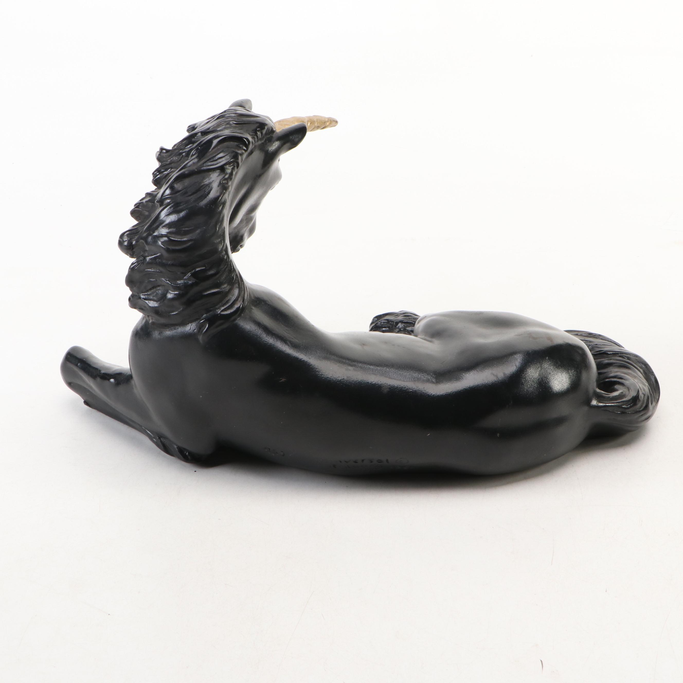 Vintage Black and Gold Composite Unicorns, 1990