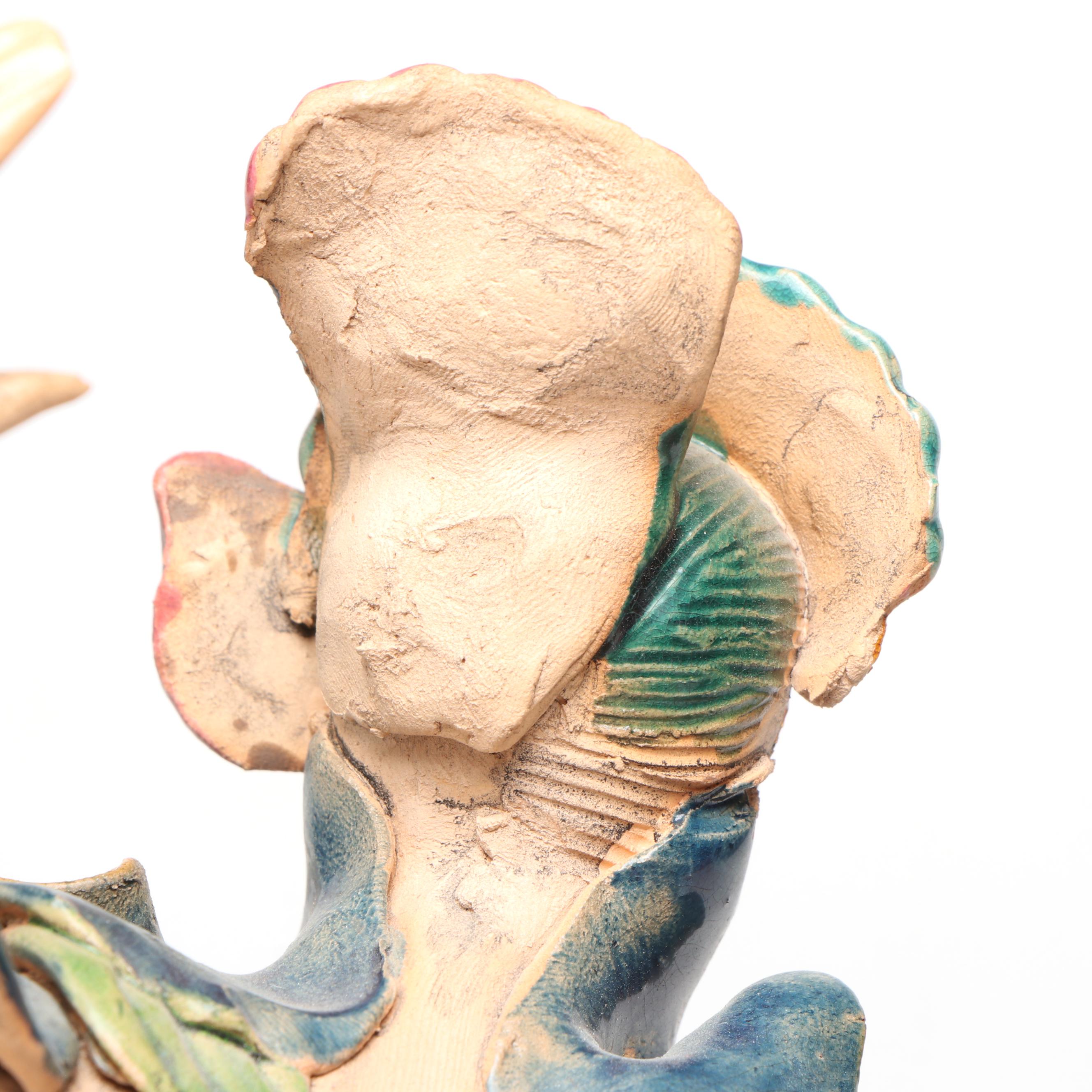 Chinese Style Warrior on Horseback Figurine