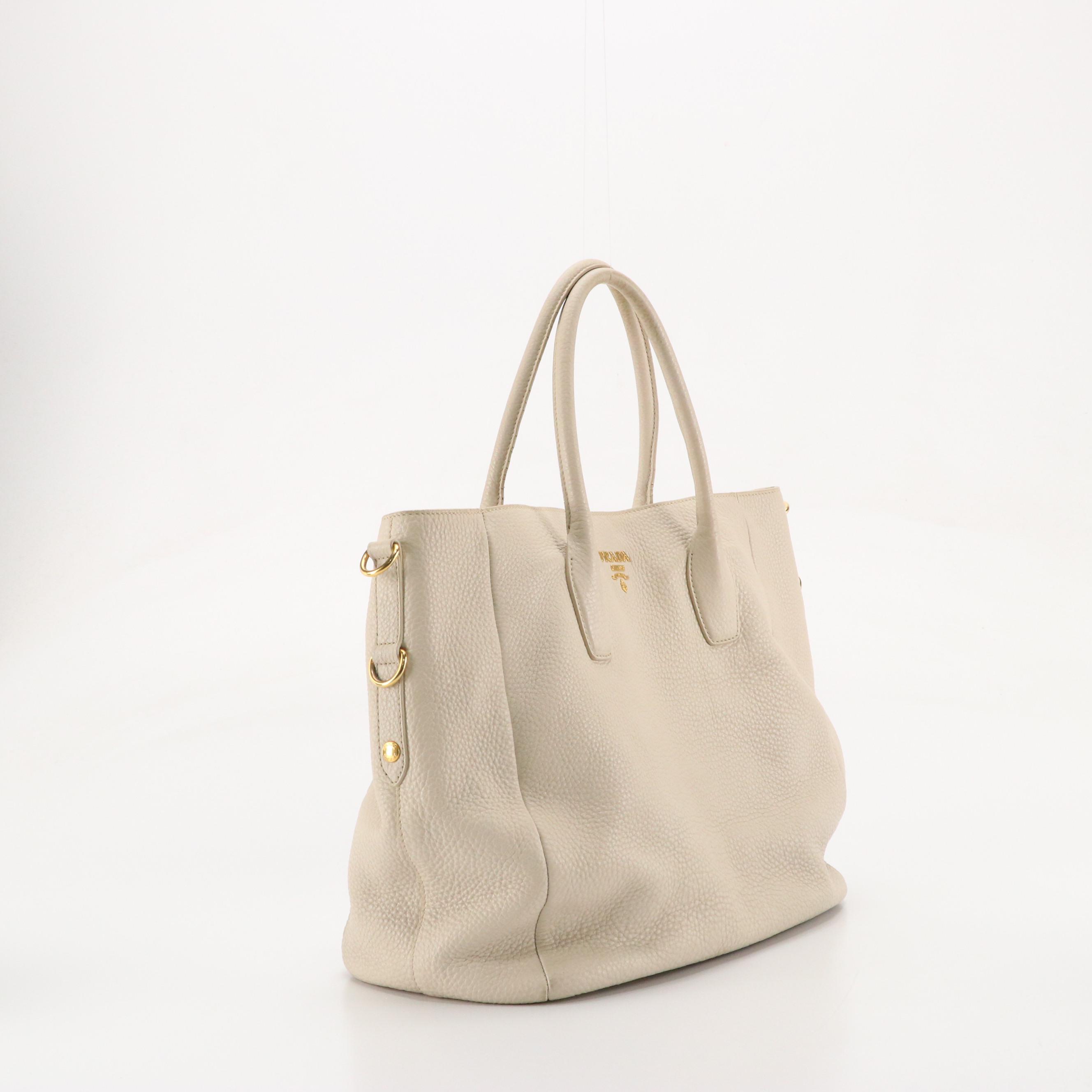 Prada Vitello Daino Leather Two-Way Tote