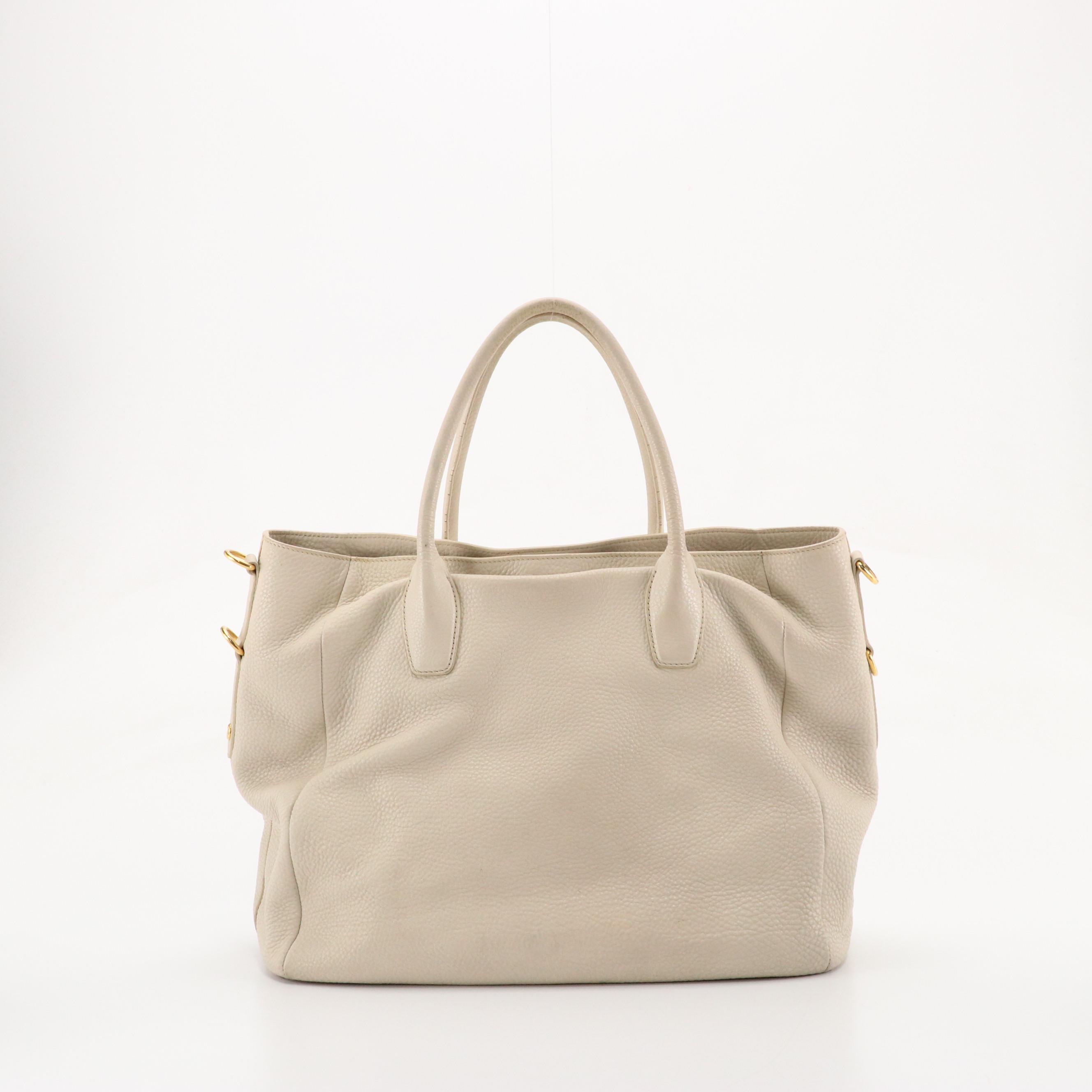 Prada Vitello Daino Leather Two-Way Tote