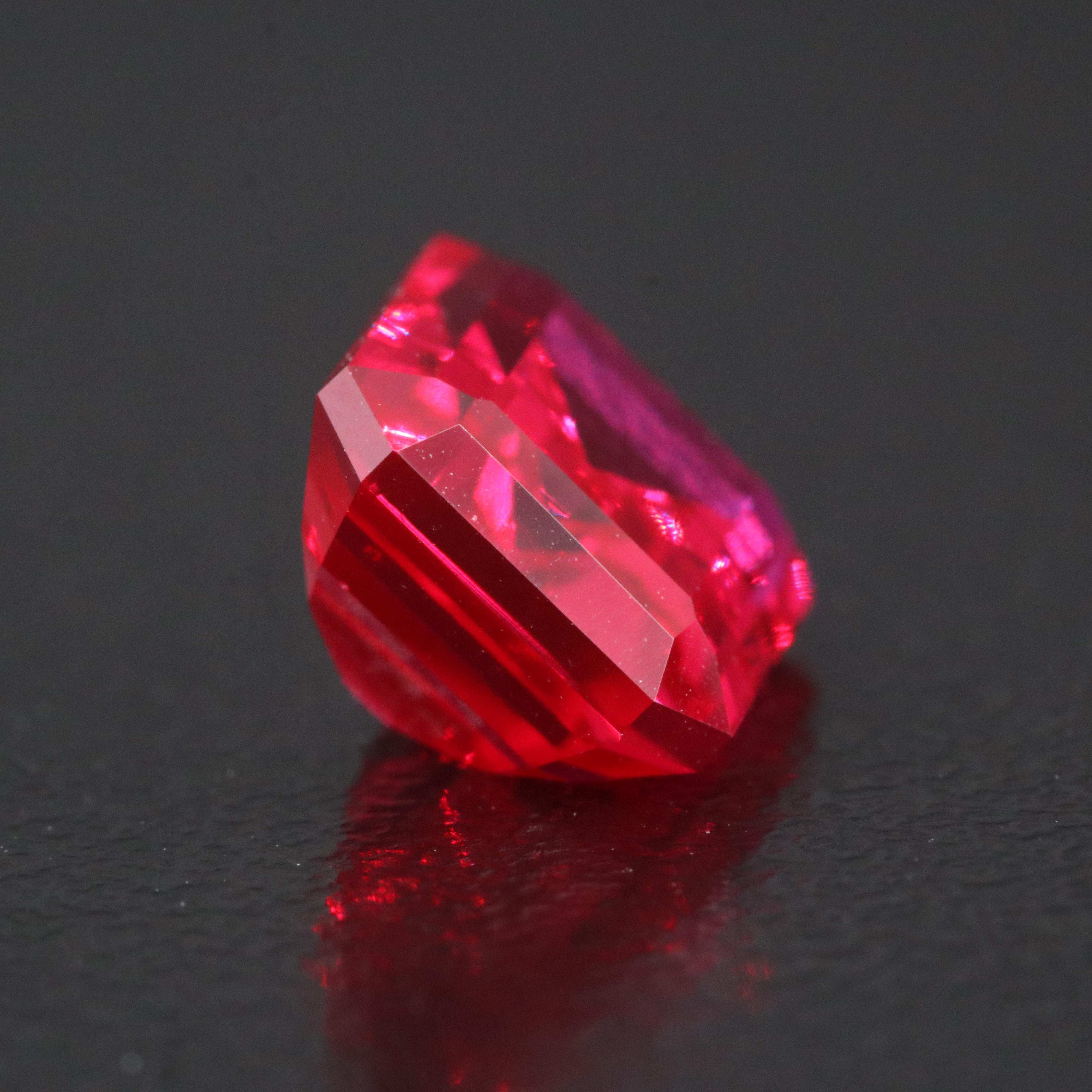 Loose 4.85 CT Lab Grown Ruby