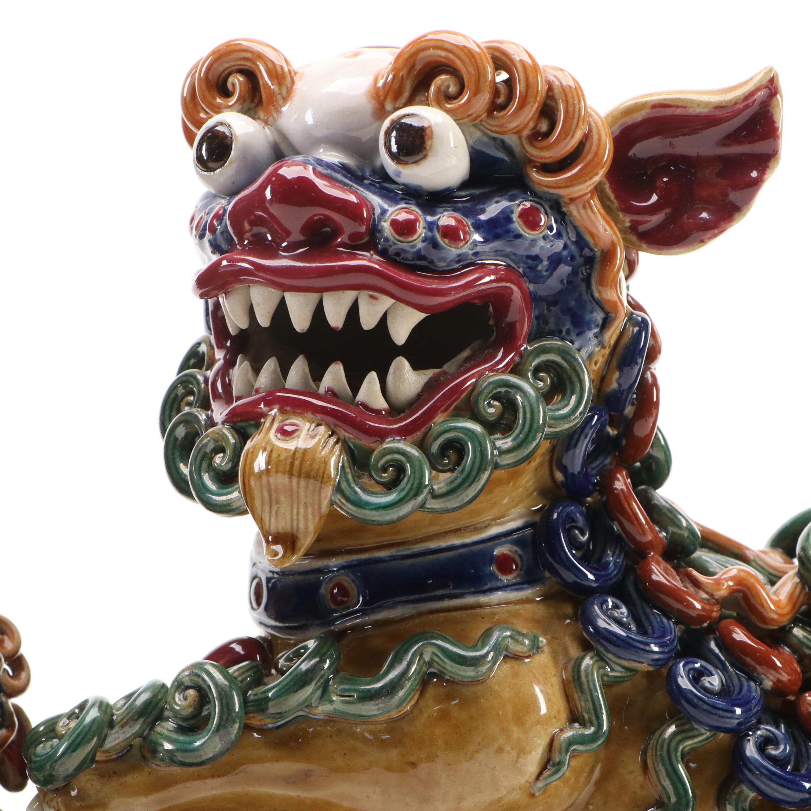 Chinese Ceramic Guardian Lions