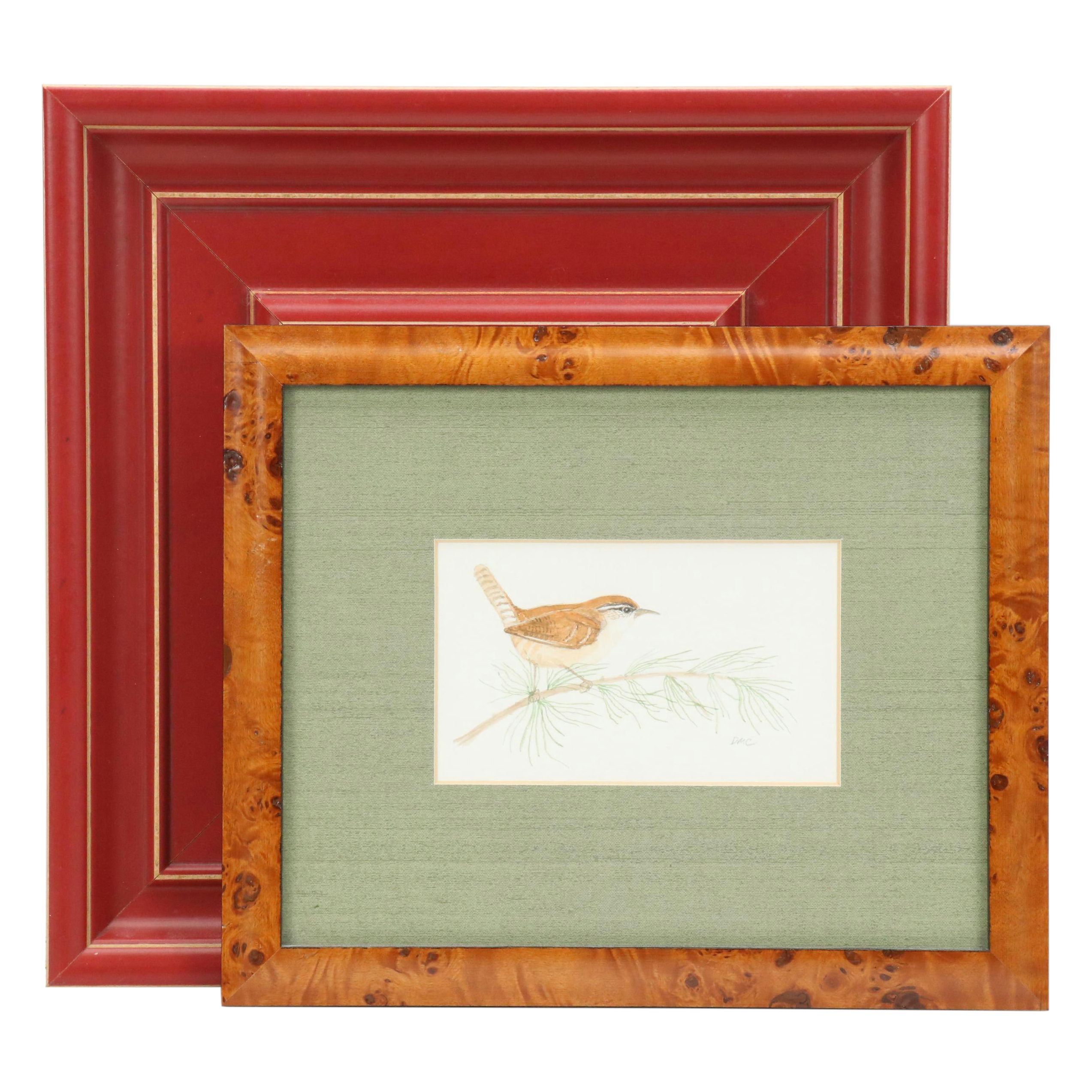 Darlene Cocke Watercolor and Giclée  "Hummingbird" and "Carolina Wren"