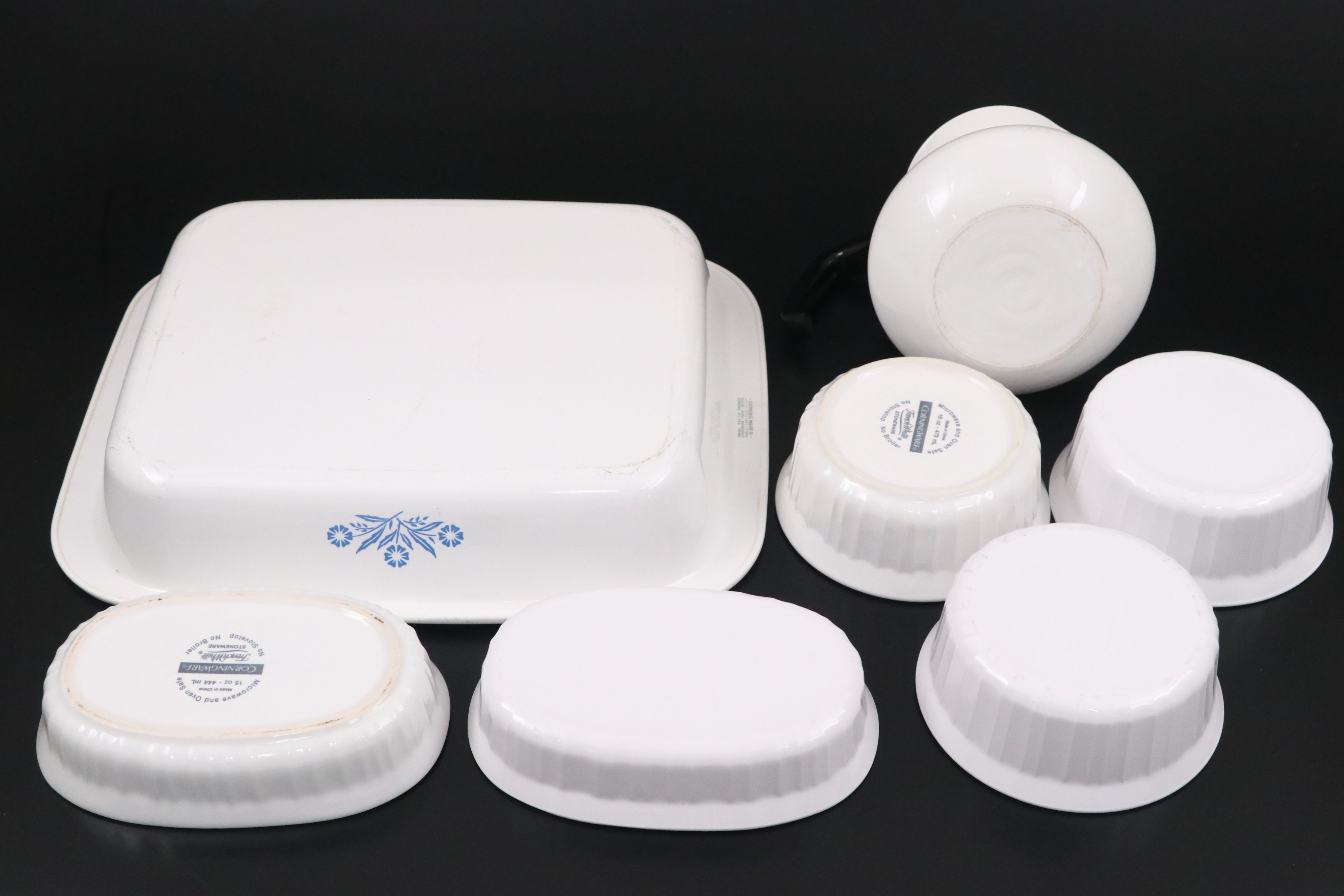 Corning Ware "French White" and More Ceramic Baking Dishes and Teapot