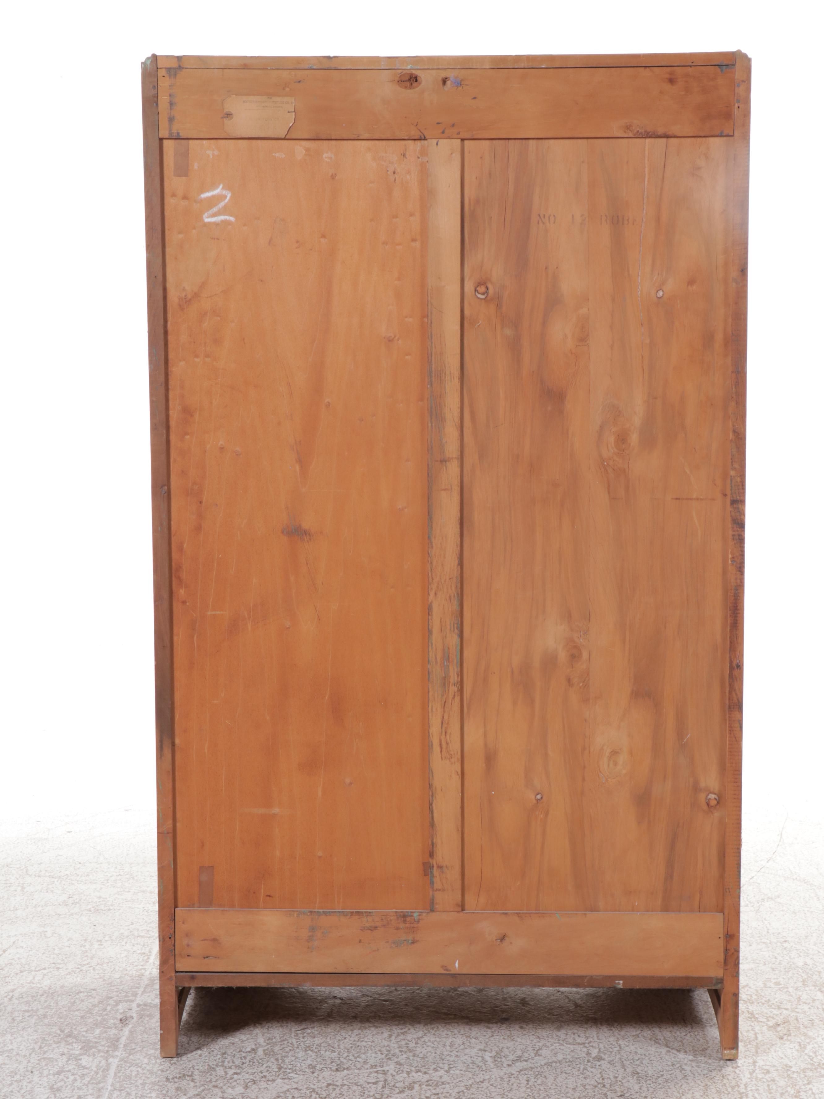 Hooker-Bassett Art Deco Style Wardrobe, Mid-20th Century