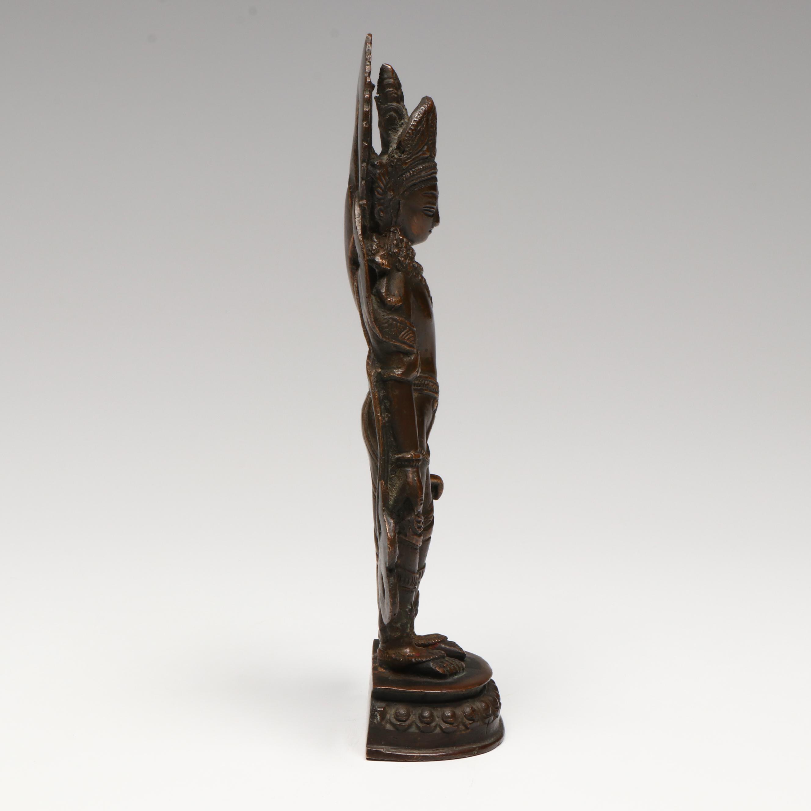 Nepalese Bronze Standing Lakshmi, 19th Century