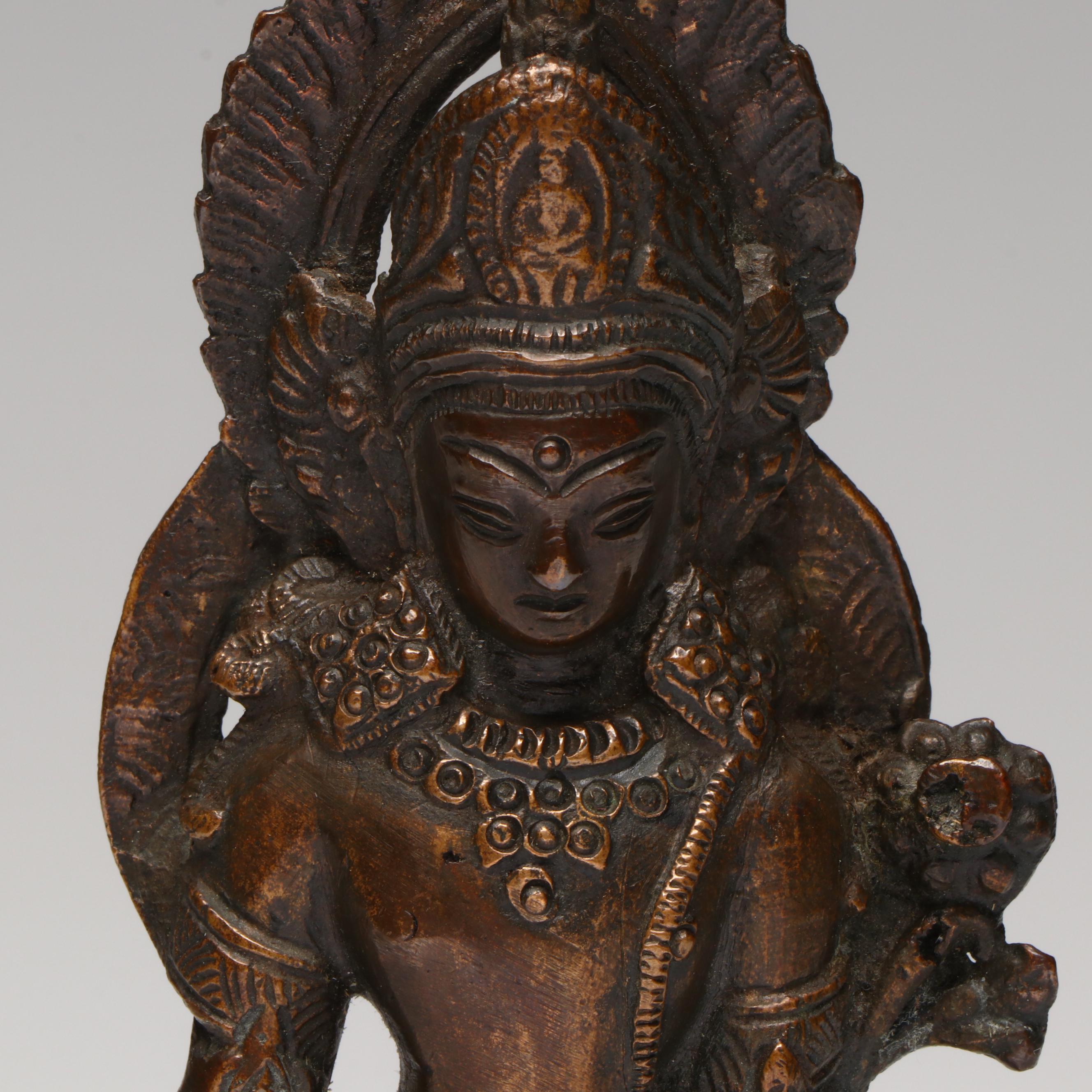 Nepalese Bronze Standing Lakshmi, 19th Century
